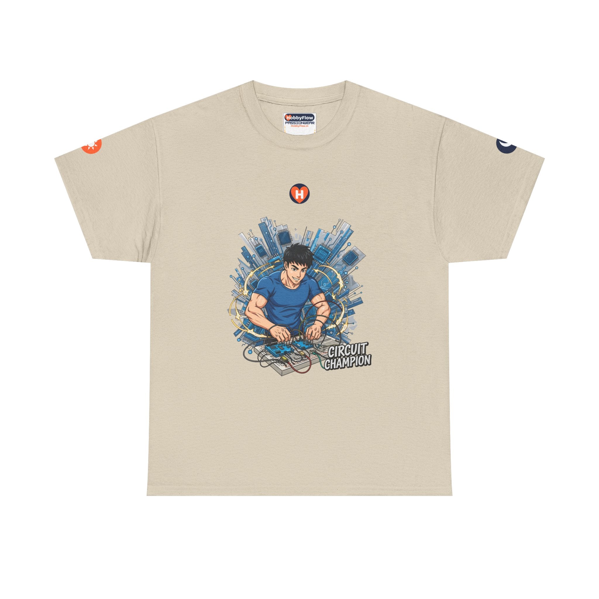 HobbyFlow #215 DIY electronics Tee - Essential Technology & DIY Wear: Wire Wisely, Spark Brilliance!