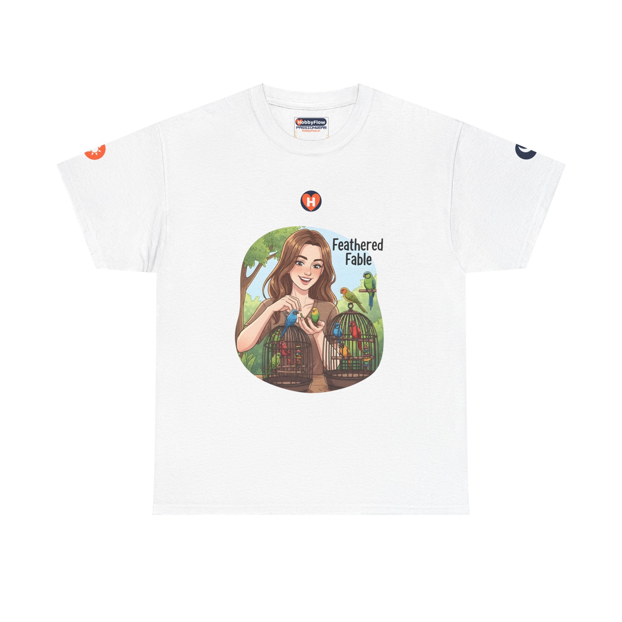 HobbyFlow #302 Bird keeping (avian) Tee - Essential Animals & Pets Wear: Feathers Whisper, Hearts Soar, Love Sings!