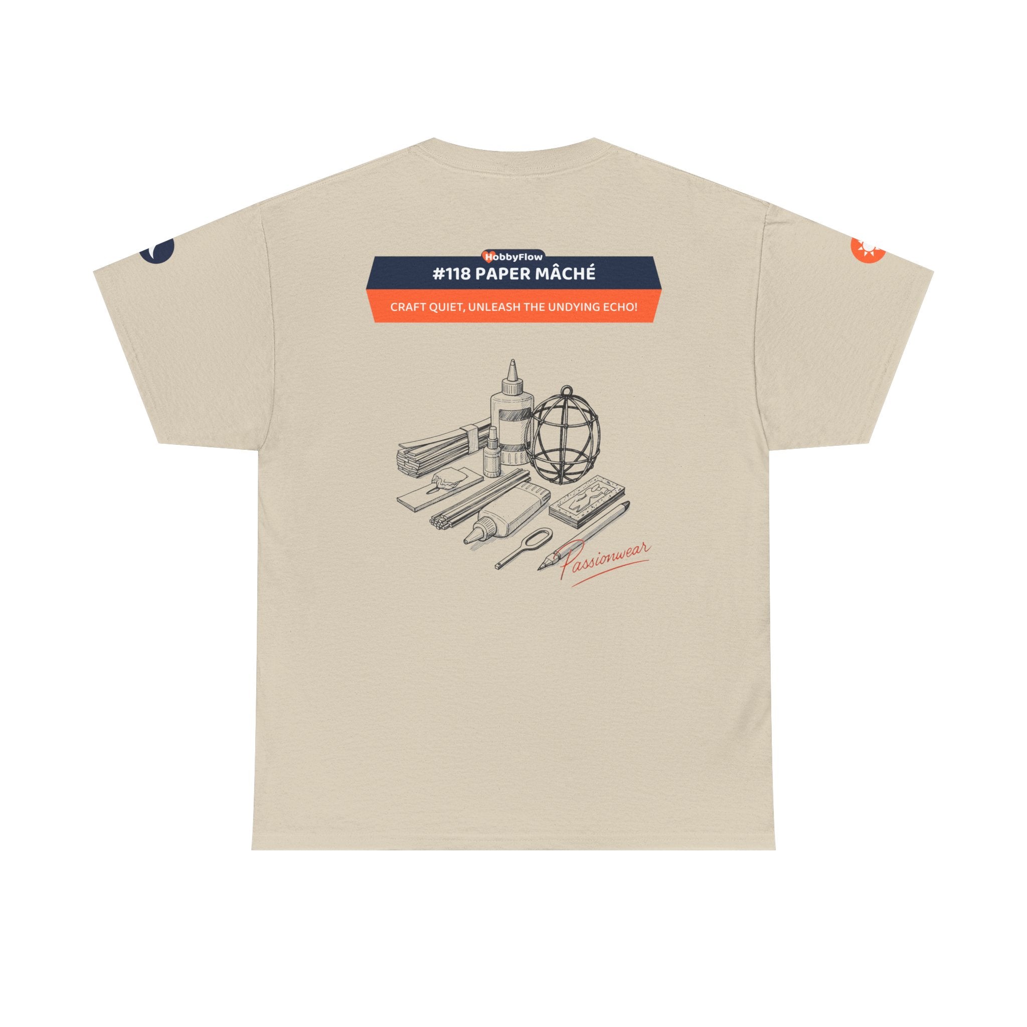 HobbyFlow #118 Paper mâché Tee - Essential Creative Arts & Crafts Wear: Craft Quiet, Unleash the Undying Echo!