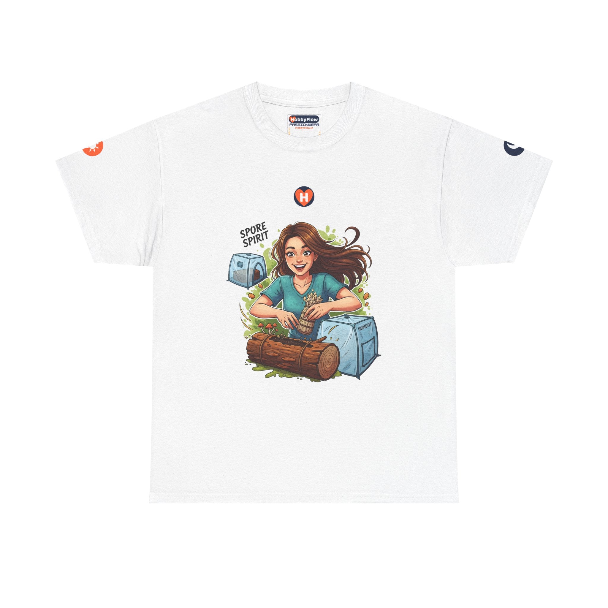 HobbyFlow #271 Mushroom cultivation Tee - Essential Gardening & Nature Wear: Sprout in Shadows, Flourish in Fungi!