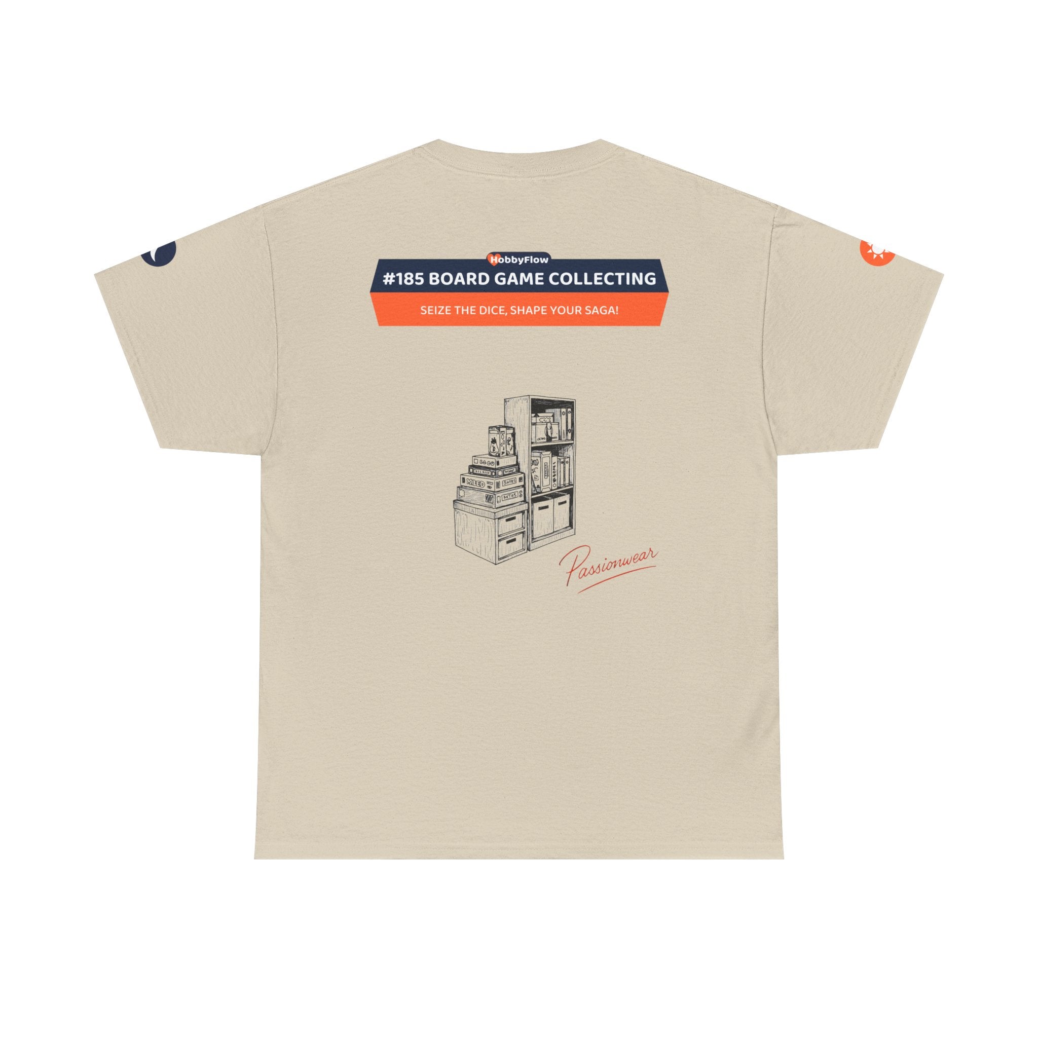 HobbyFlow #185 Board game collecting Tee - Essential Games & Collecting Wear: Seize the Dice, Shape Your Saga!