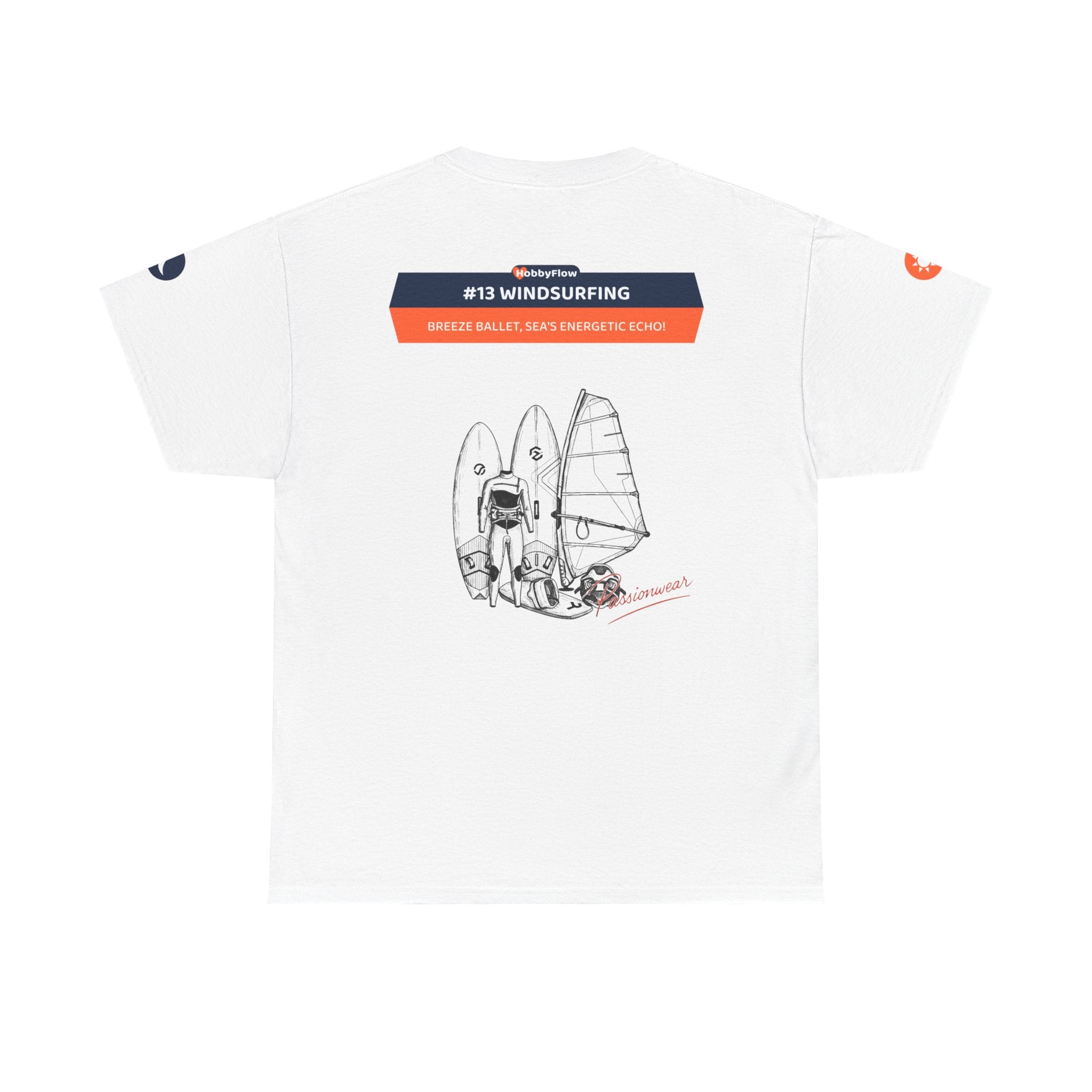 HobbyFlow #13 Windsurfing Tee - Essential Sports & Adventure Wear: Breeze Ballet, Sea's Energetic Echo!