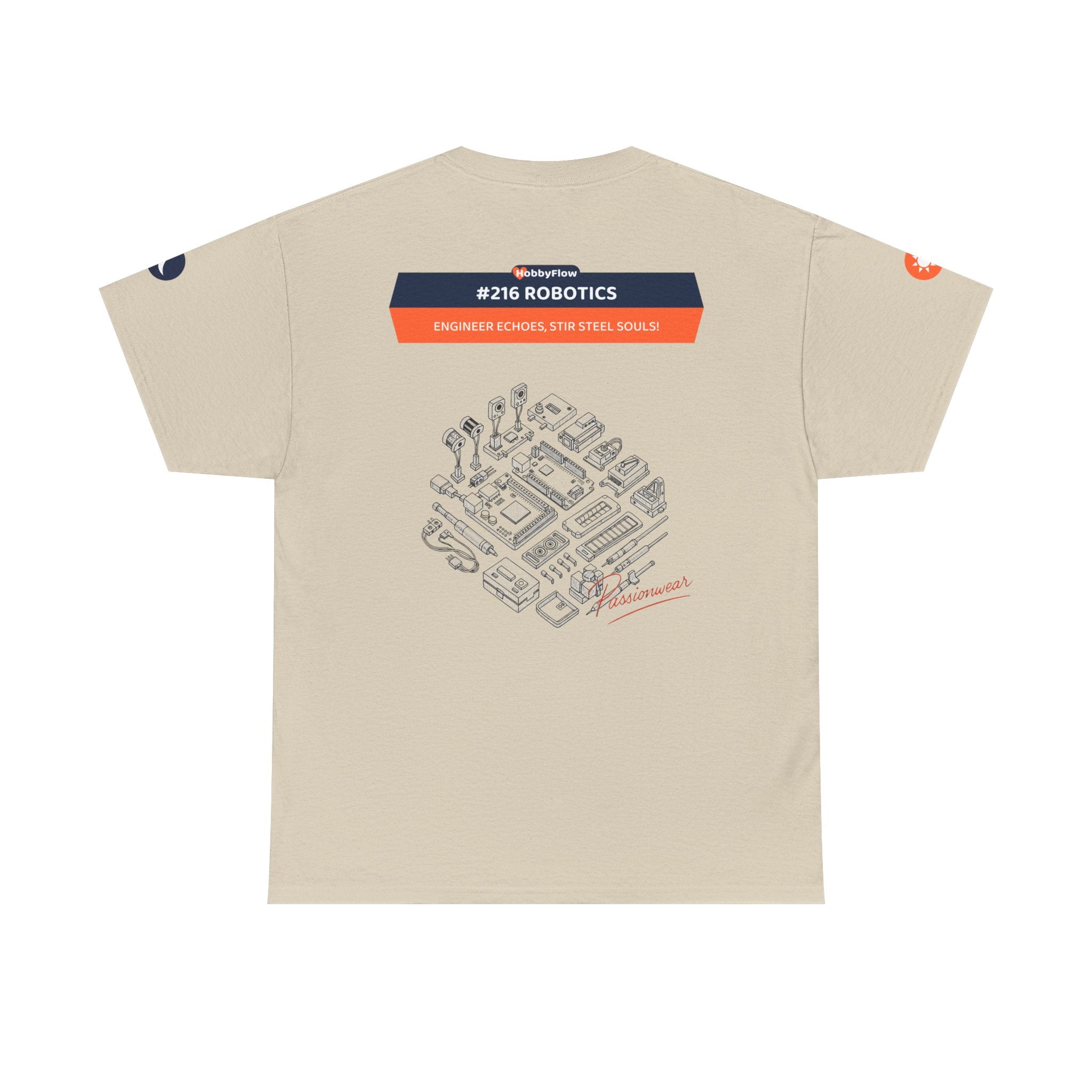 HobbyFlow #216 Robotics Tee - Essential Technology & DIY Wear: Engineer Echoes, Stir Steel Souls!