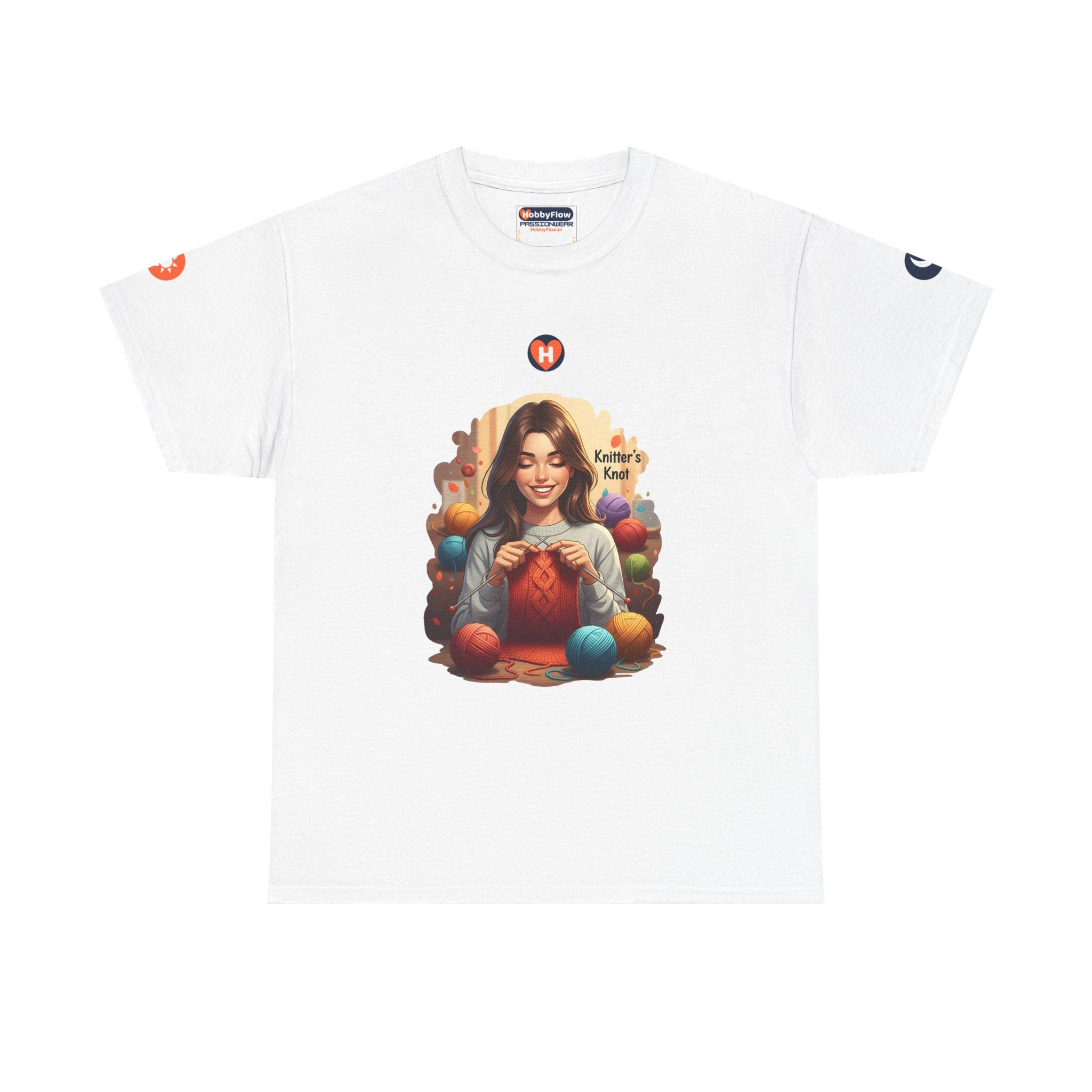 HobbyFlow #113 Knitting Tee - Essential Creative Arts & Crafts Wear: Unravel Imagination, Loop Love into Life.
