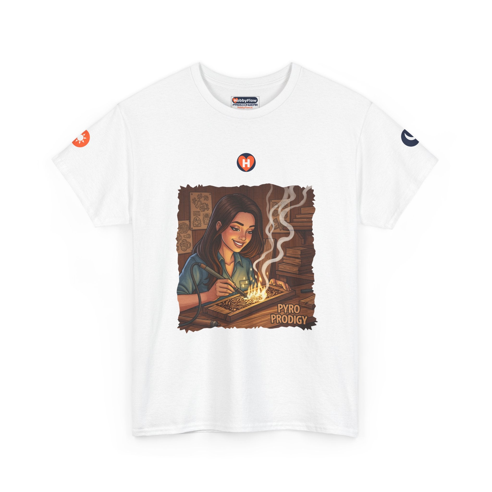 HobbyFlow #103 Woodburning (Pyrography) Tee - Essential Creative Arts & Crafts Wear: Flame's Kiss, Timber's Tale, Artistry Aflame!