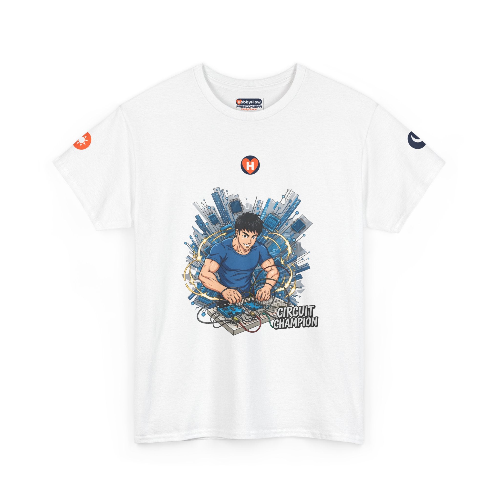 HobbyFlow #215 DIY electronics Tee - Essential Technology & DIY Wear: Wire Wisely, Spark Brilliance!