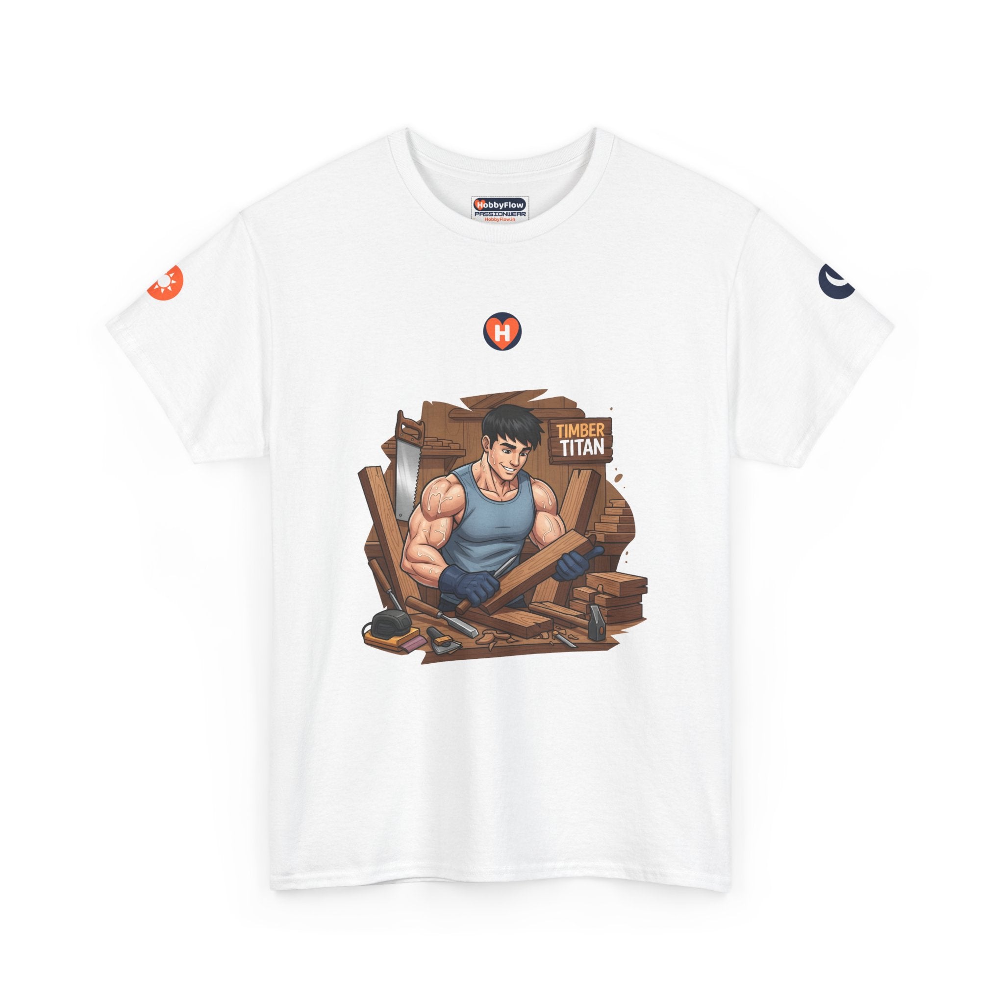 HobbyFlow #102 Woodworking Tee - Essential Creative Arts & Crafts Wear: Whittle Wonders, Breathe Life into Grain.