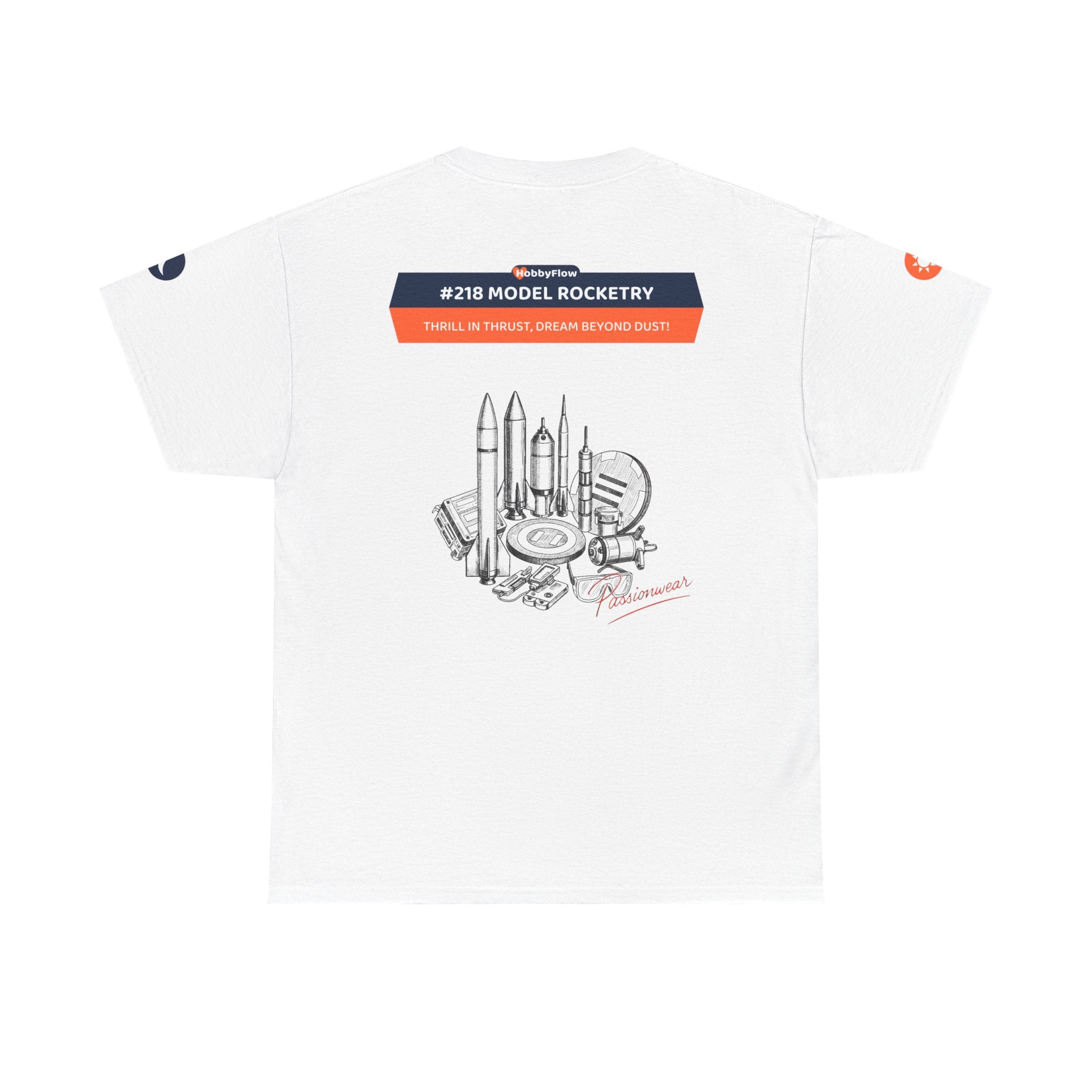 HobbyFlow #218 Model rocketry Tee - Essential Technology & DIY Wear: Thrill in Thrust, Dream Beyond Dust!