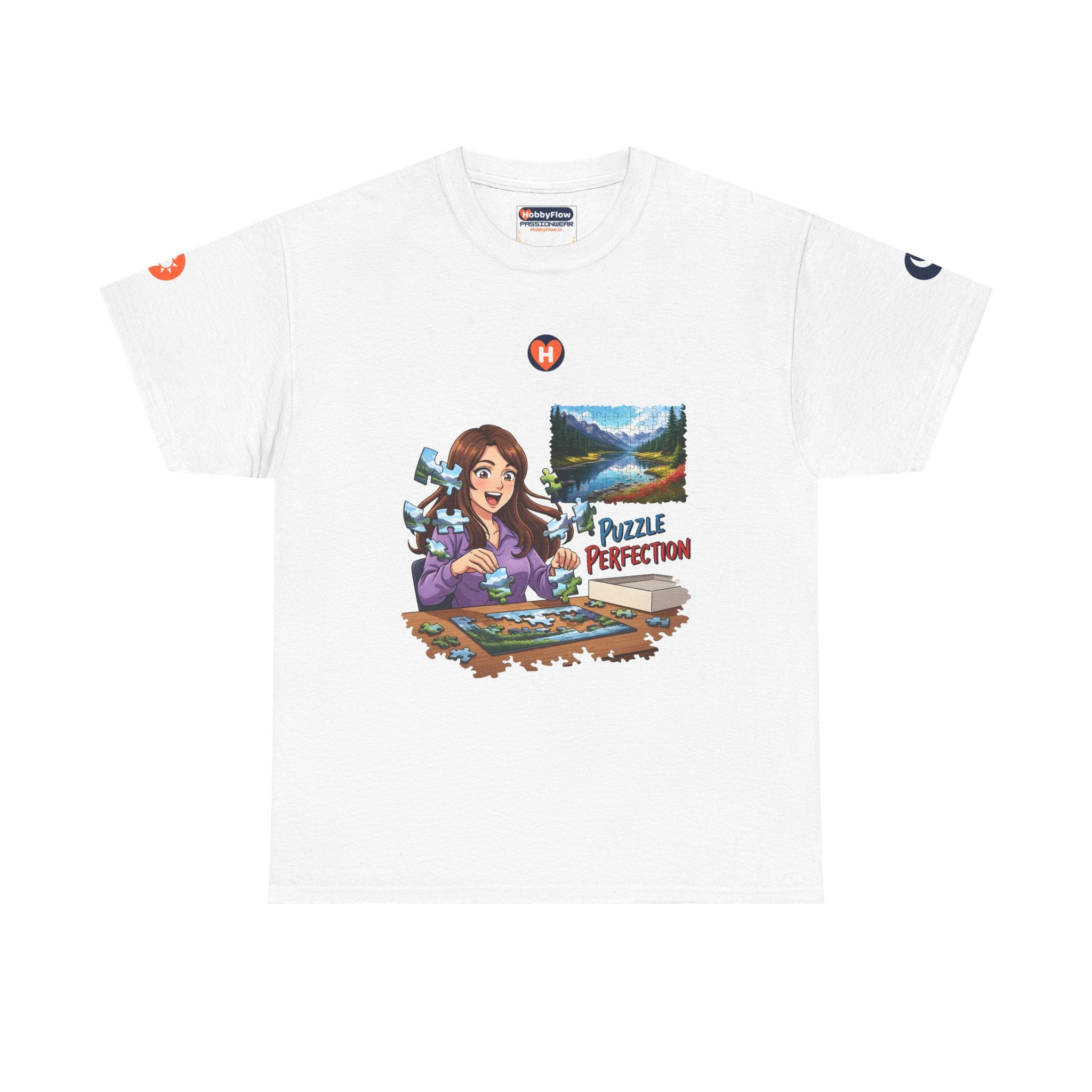 HobbyFlow #195 Puzzle (jigsaw) Tee - Essential Games & Collecting Wear: Craft Chaos, Birth Order, Find Joy!