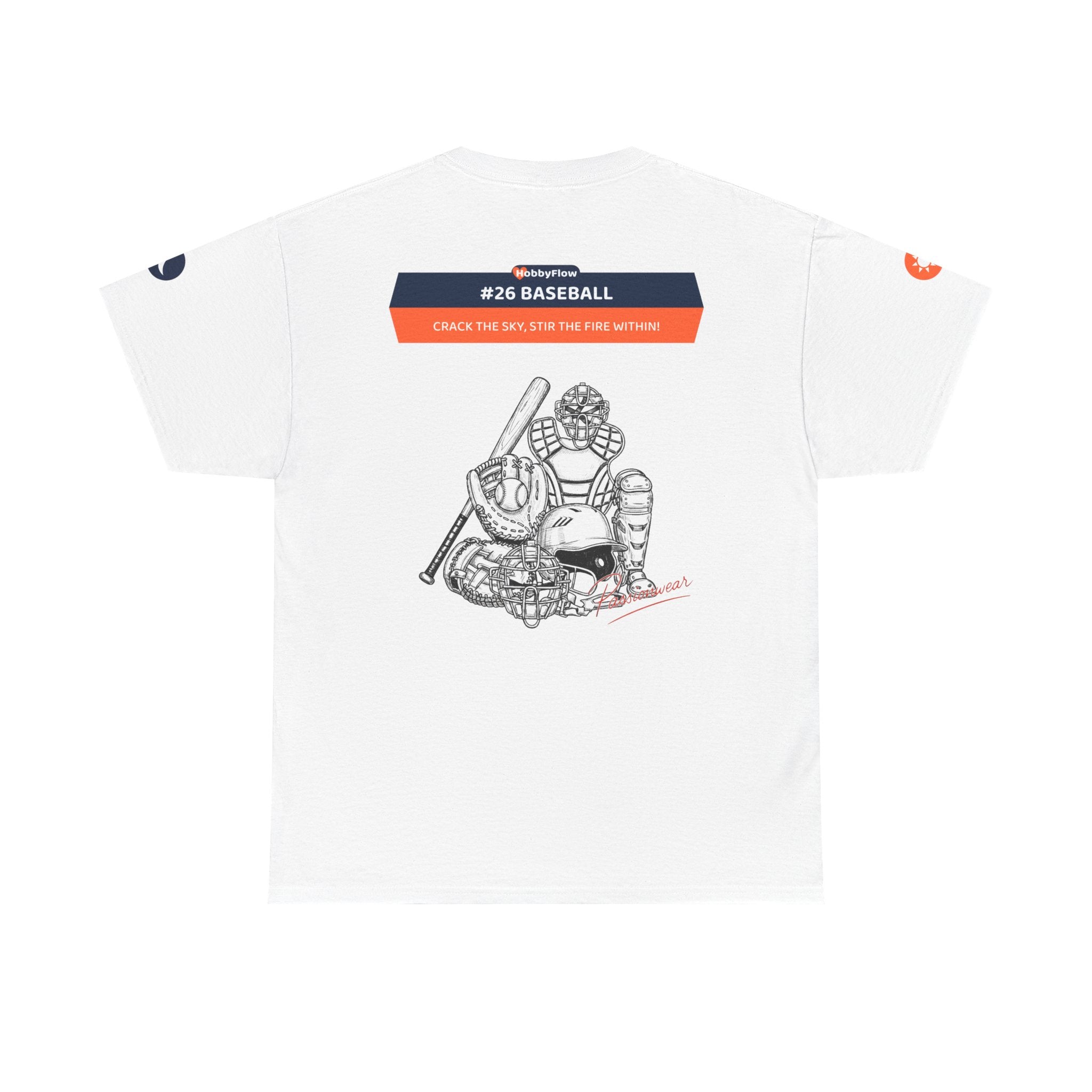 HobbyFlow #26 Baseball Tee - Essential Sports & Adventure Wear: Crack the Sky, Stir the Fire Within!