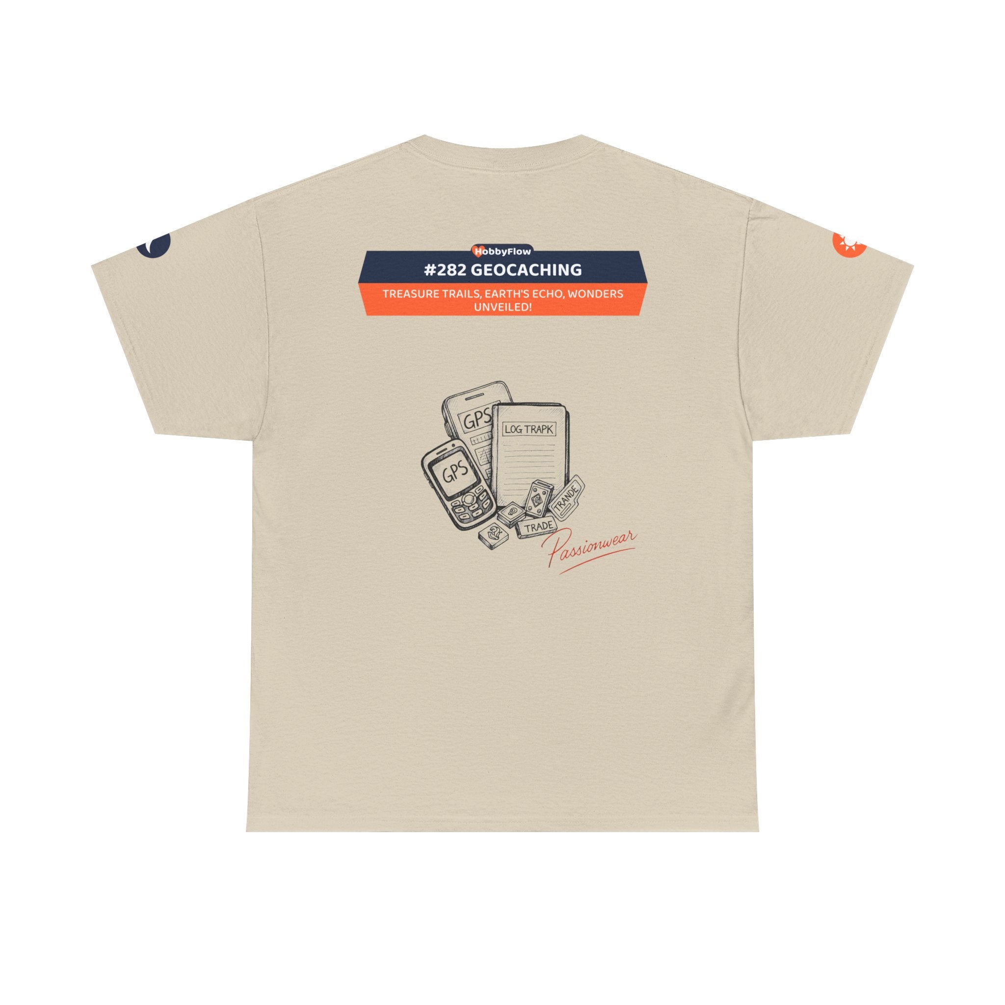 HobbyFlow #282 Geocaching Tee - Essential Gardening & Nature Wear: Treasure Trails, Earth's Echo, Wonders Unveiled!