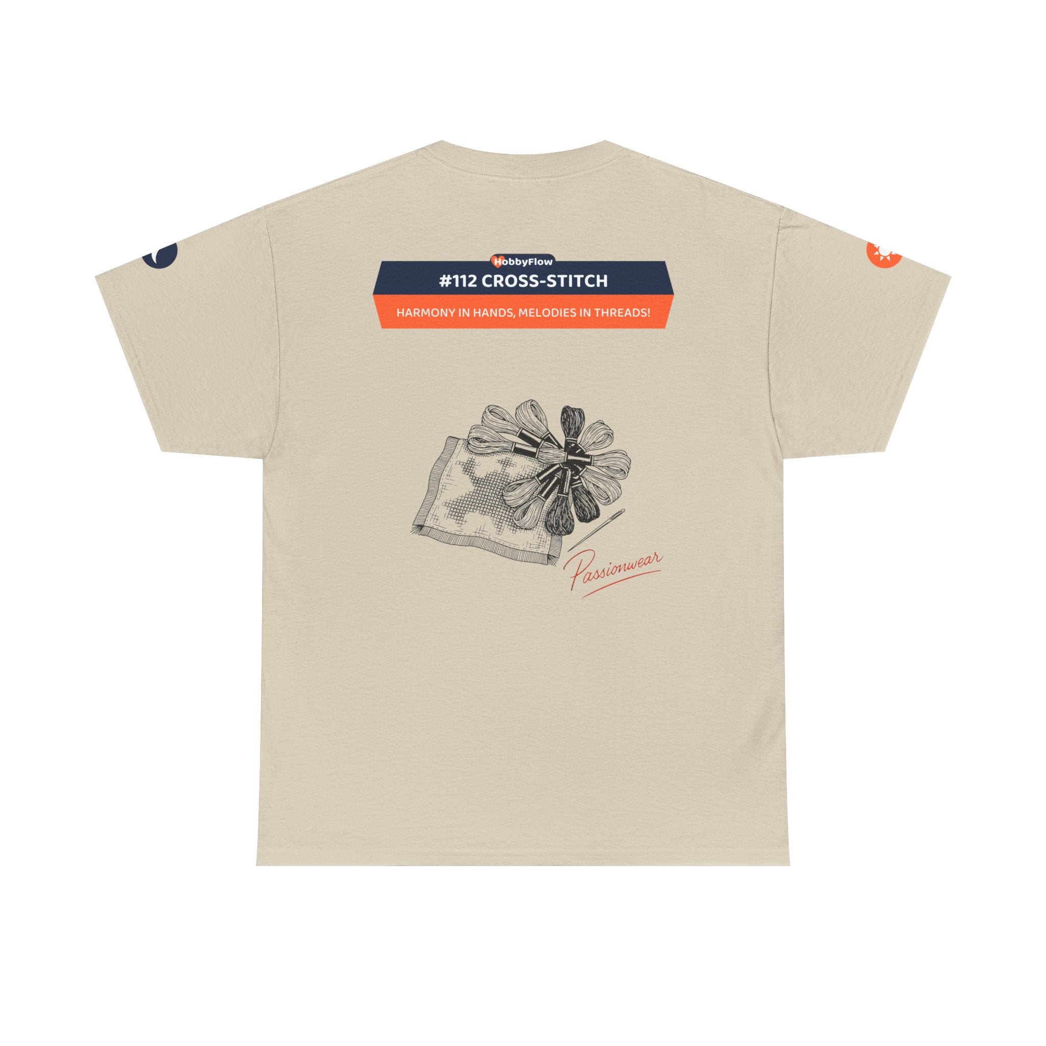 HobbyFlow #112 Cross-stitch Tee - Essential Creative Arts & Crafts Wear: Harmony in Hands, Melodies in Threads!