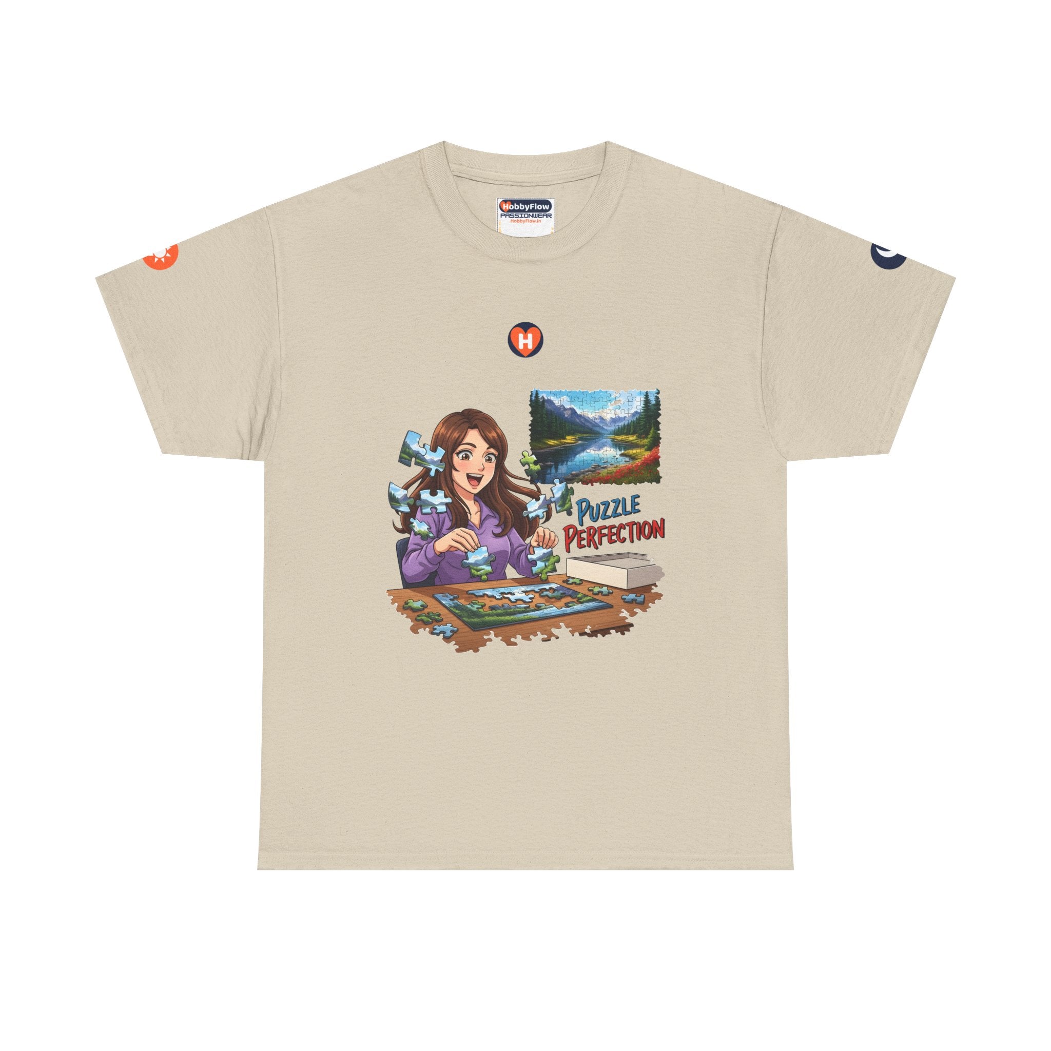 HobbyFlow #195 Puzzle (jigsaw) Tee - Essential Games & Collecting Wear: Craft Chaos, Birth Order, Find Joy!
