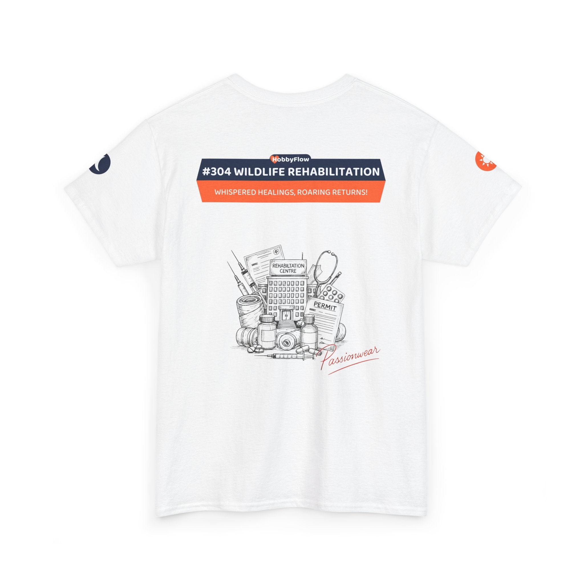 HobbyFlow #304 Wildlife rehabilitation Tee - Essential Animals & Pets Wear: Whispered Healings, Roaring Returns!