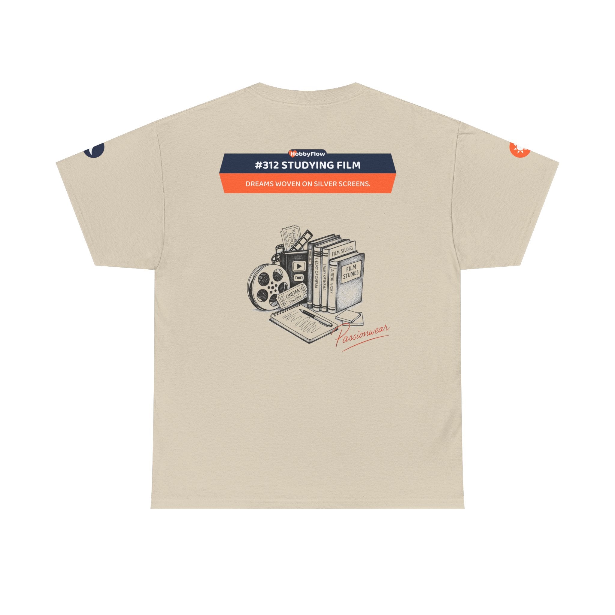 HobbyFlow #312 Studying film Tee - Essential Intellectual & Educational Wear: Dreams Woven on Silver Screens.