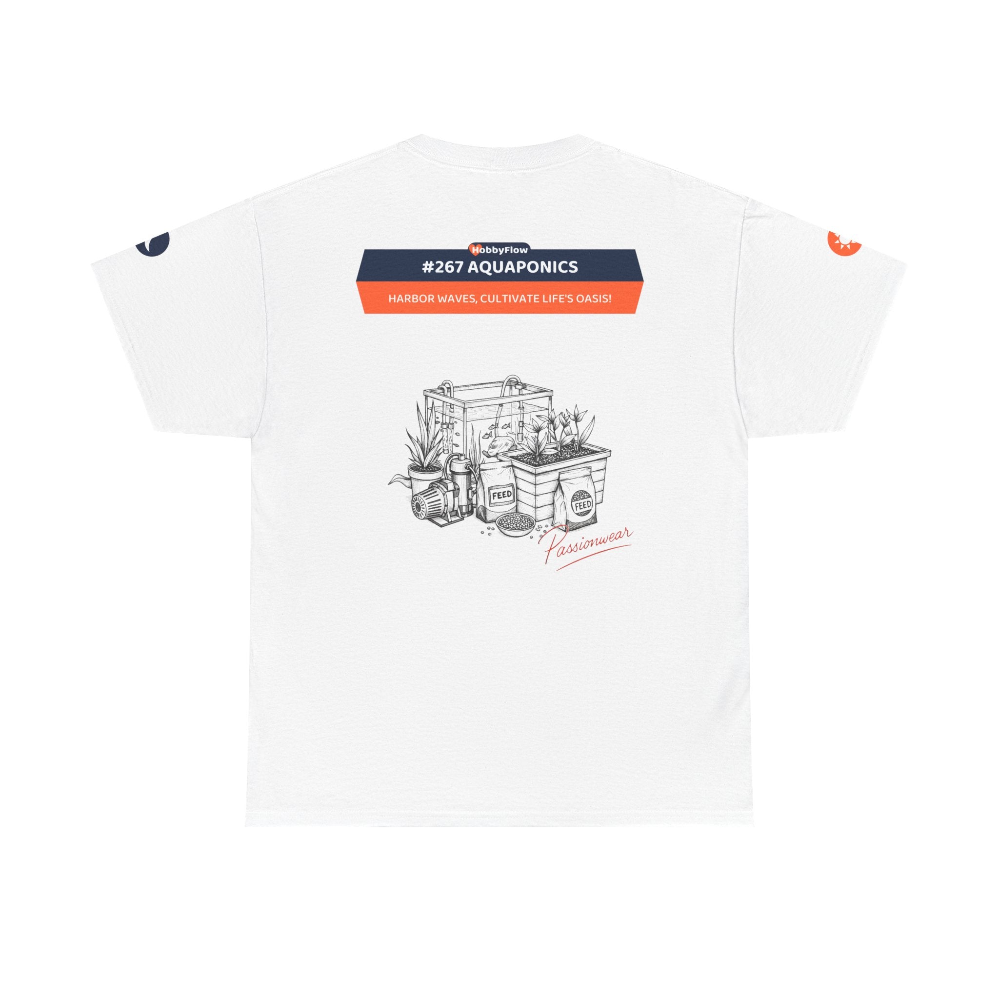 HobbyFlow #267 Aquaponics Tee - Essential Gardening & Nature Wear: Harbor Waves, Cultivate Life's Oasis!