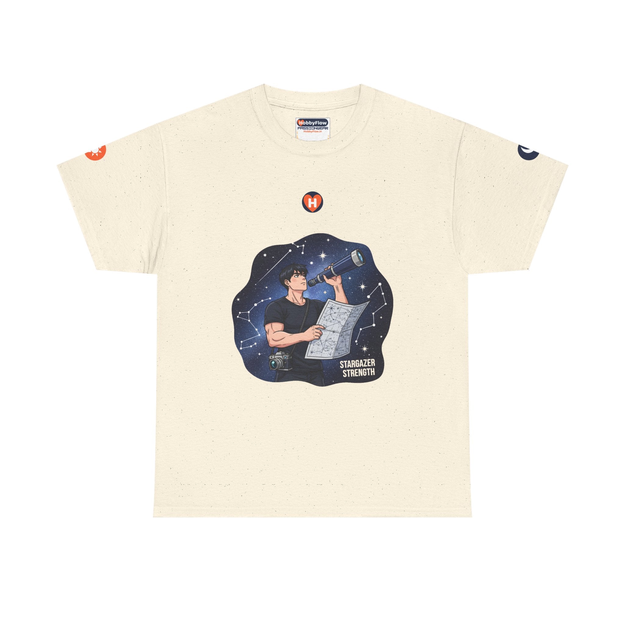 HobbyFlow #279 Astronomy Tee - Essential Gardening & Nature Wear: Galaxy's Grace, Embrace Space's Embrace.