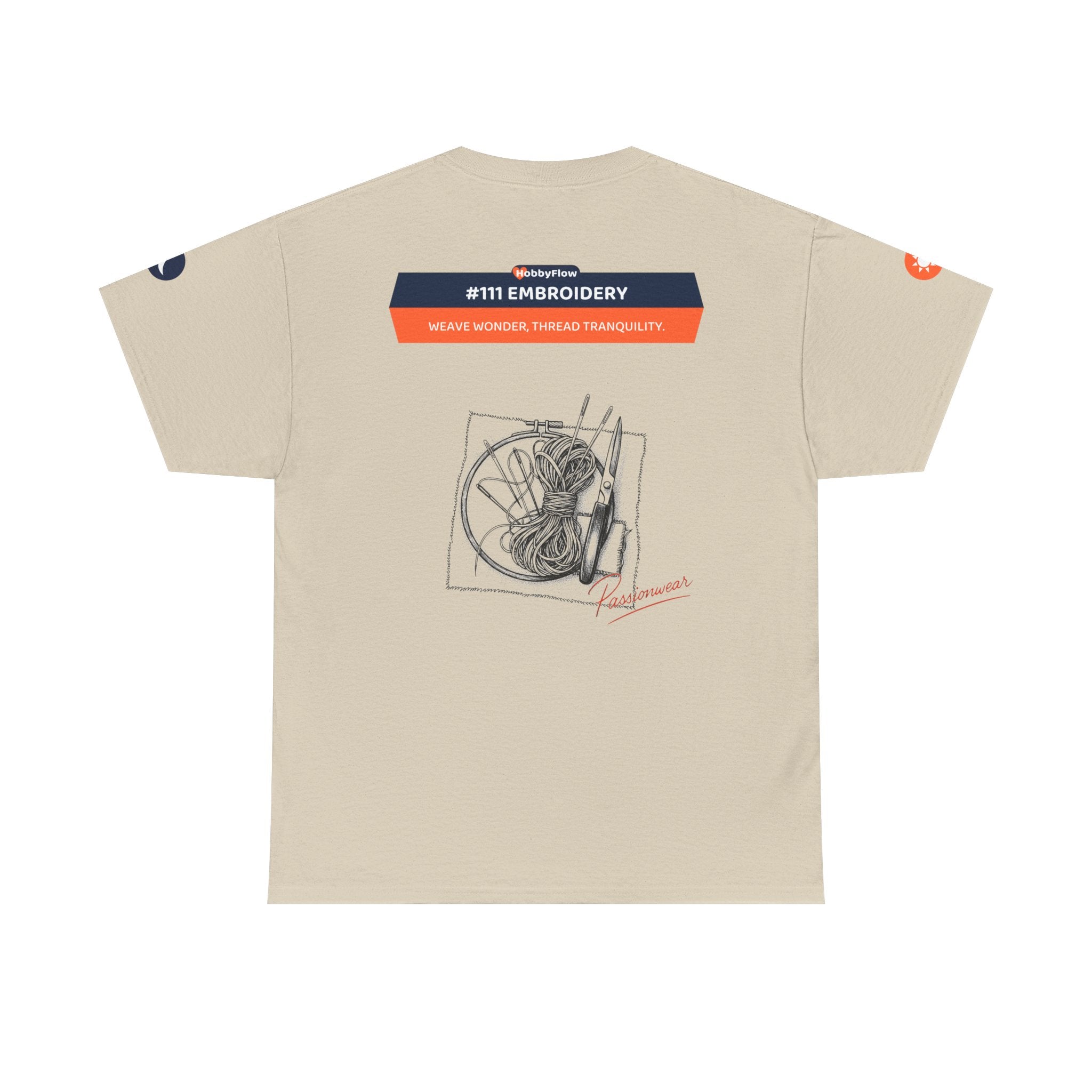 HobbyFlow #111 Embroidery Tee - Essential Creative Arts & Crafts Wear: Weave Wonder, Thread Tranquility.