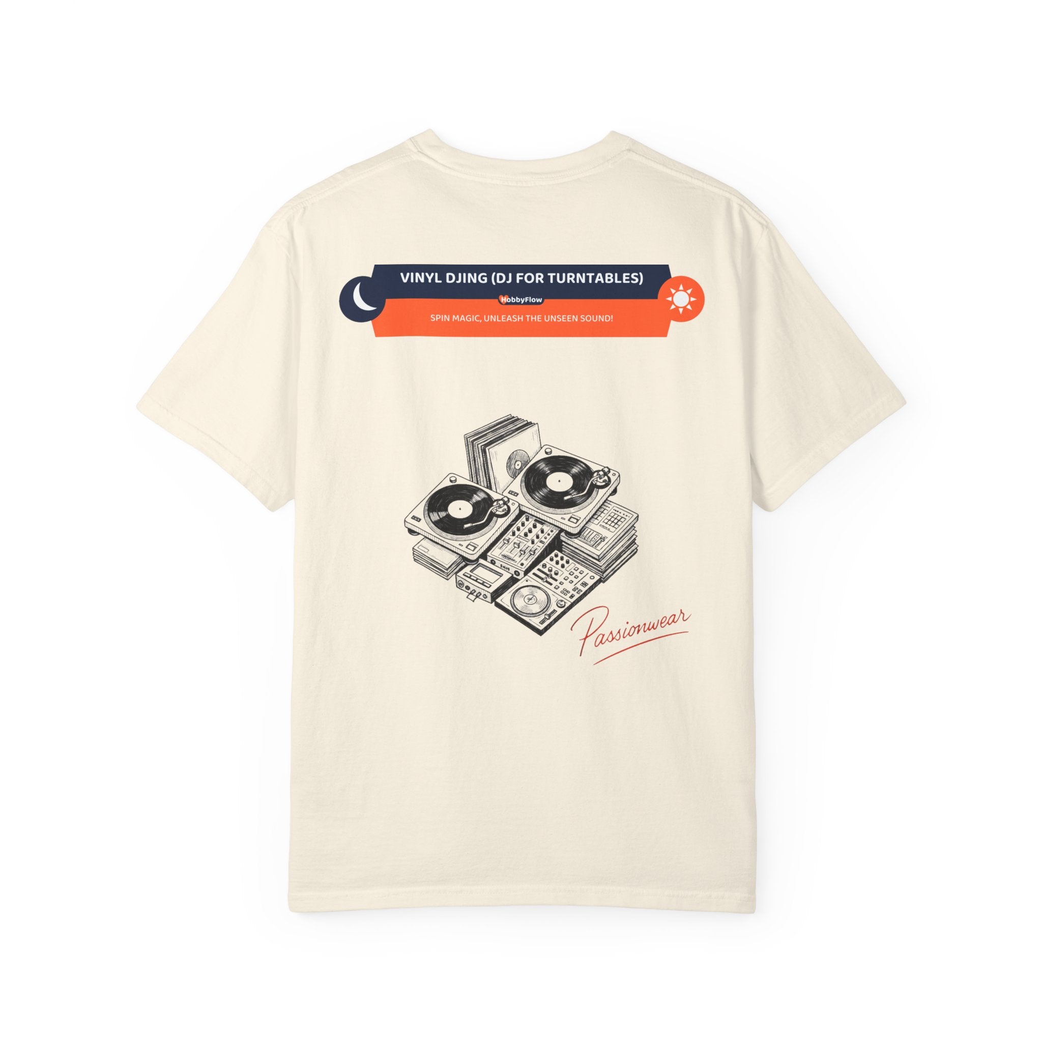 HobbyFlow Mens Essential Vinyl DJing (DJ for turntables) Passionwear