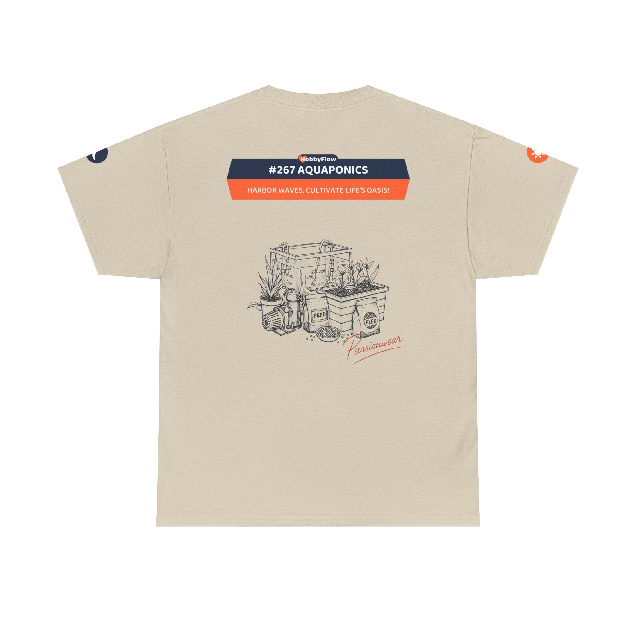 HobbyFlow #267 Aquaponics Tee - Essential Gardening & Nature Wear: Harbor Waves, Cultivate Life's Oasis!