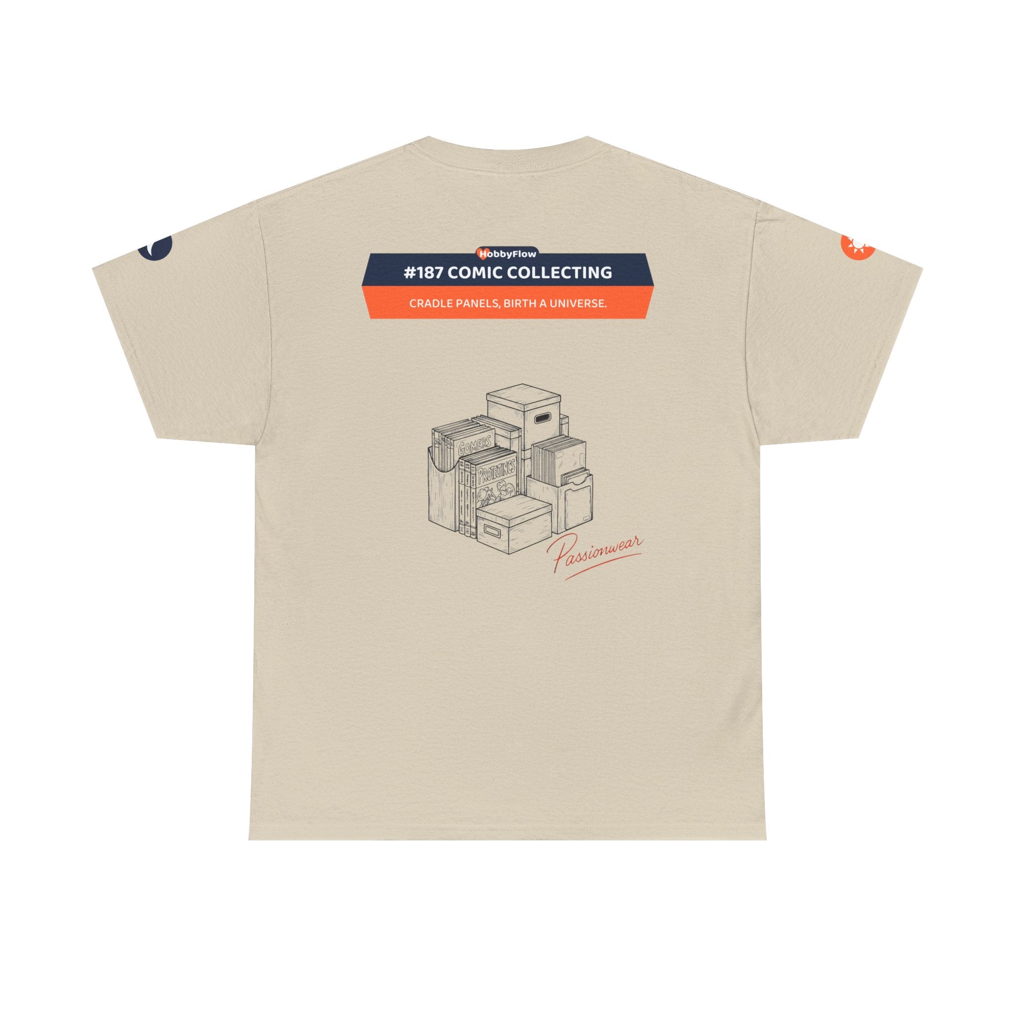 HobbyFlow #187 Comic collecting Tee - Essential Games & Collecting Wear: Cradle Panels, Birth a Universe.