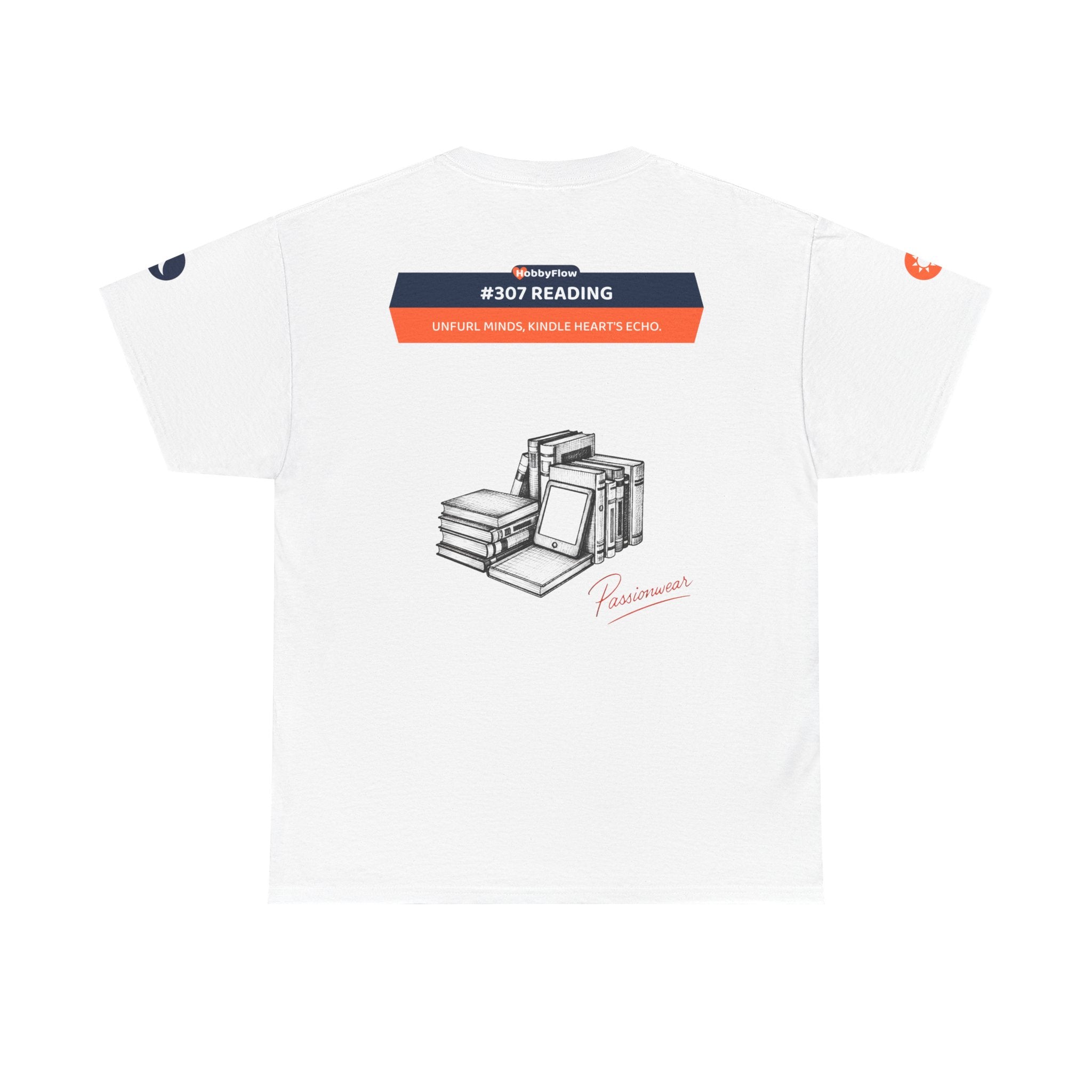 HobbyFlow #307 Reading Tee - Essential Intellectual & Educational Wear: Unfurl Minds, Kindle Heart's Echo.