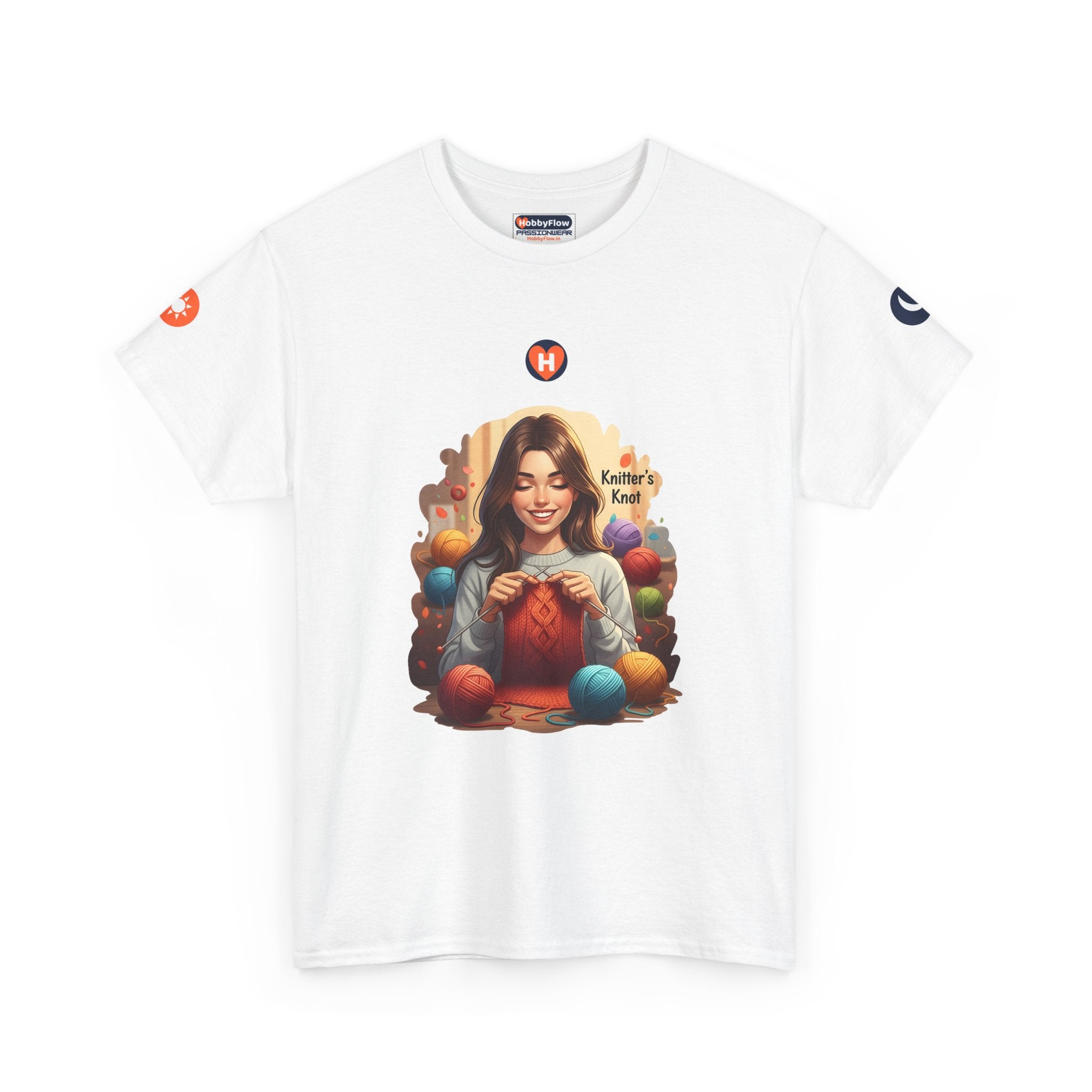HobbyFlow #113 Knitting Tee - Essential Creative Arts & Crafts Wear: Unravel Imagination, Loop Love into Life.