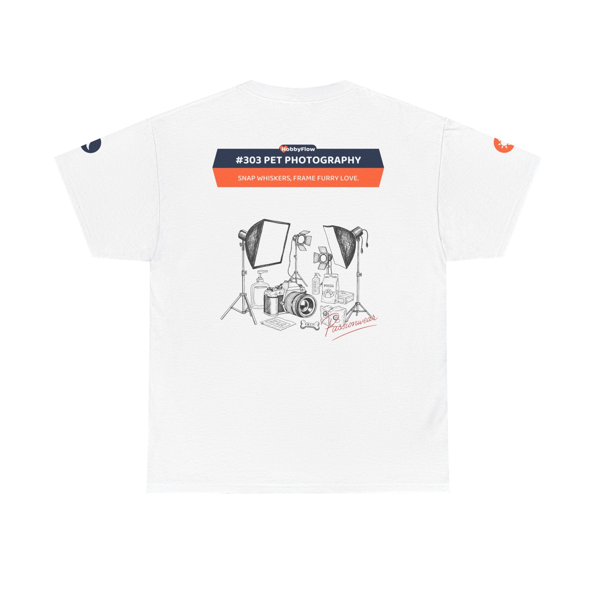 HobbyFlow #303 Pet photography Tee - Essential Animals & Pets Wear: Snap Whiskers, Frame Furry Love.