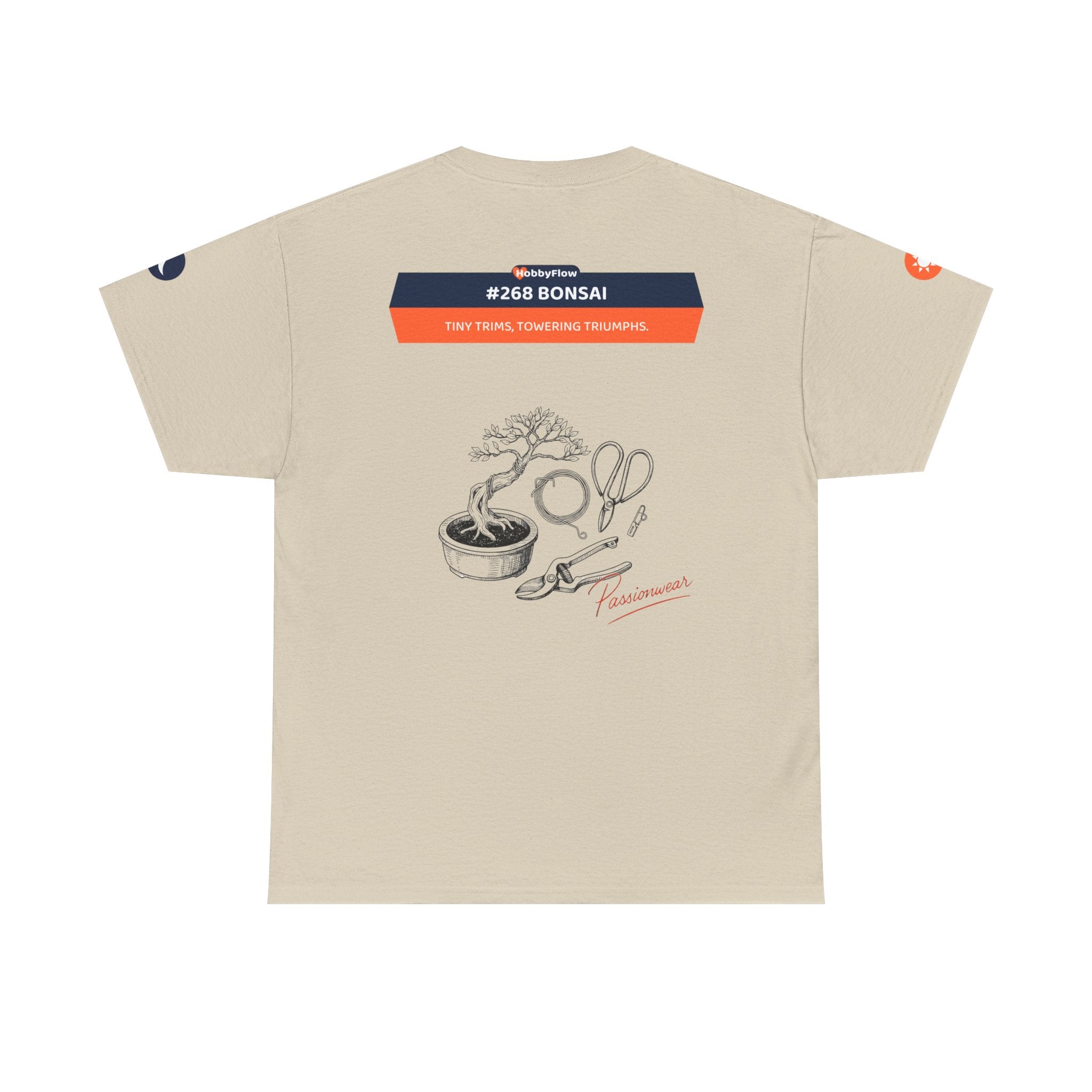 HobbyFlow #268 Bonsai Tee - Essential Gardening & Nature Wear: Tiny Trims, Towering Triumphs.