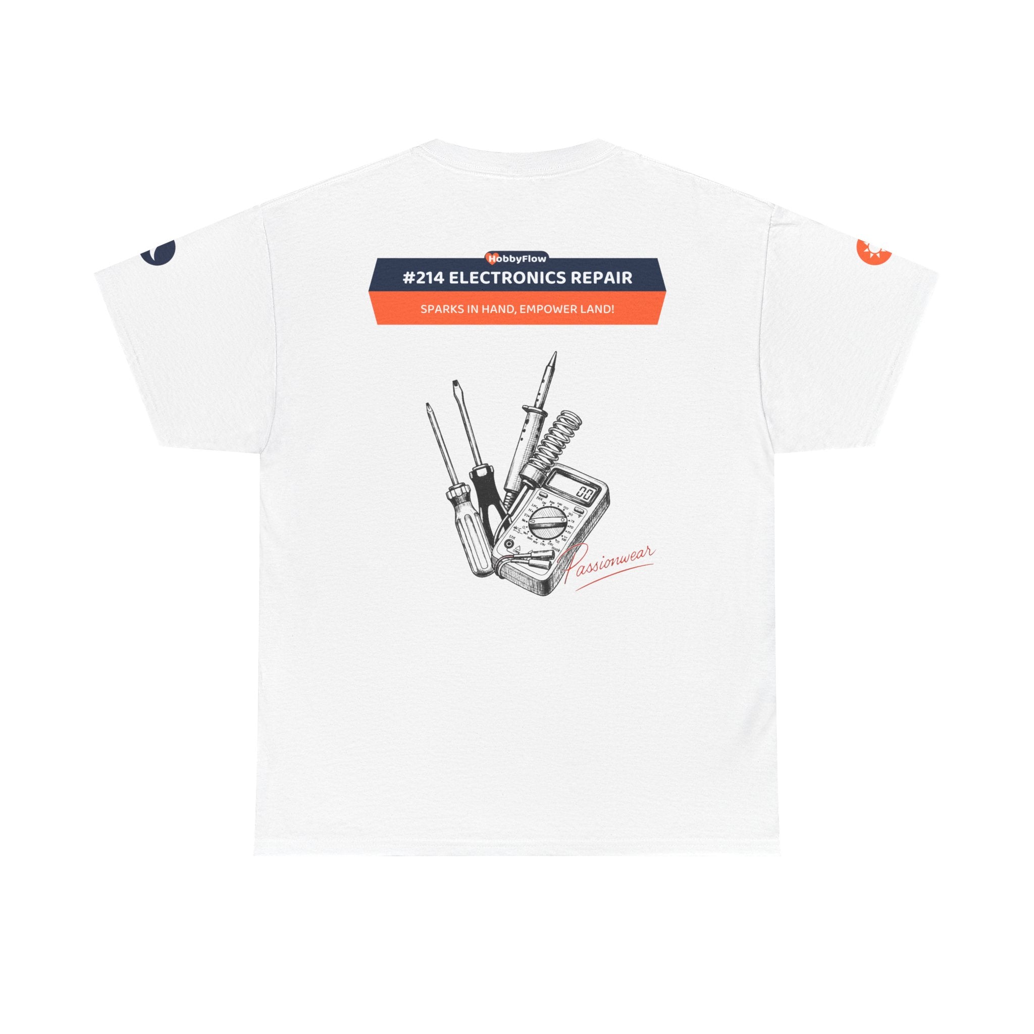 HobbyFlow #214 Electronics repair Tee - Essential Technology & DIY Wear: Sparks in Hand, Empower Land!