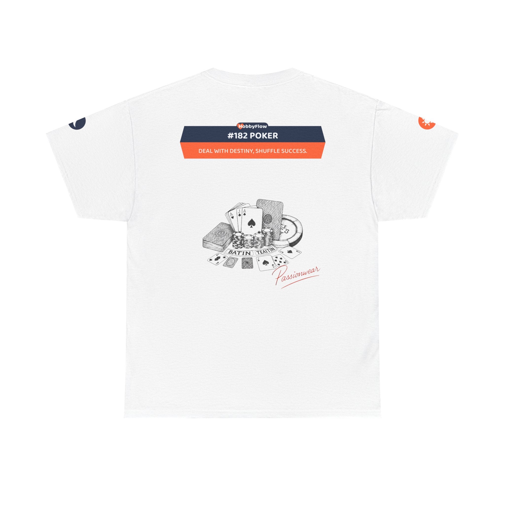 HobbyFlow #182 Poker Tee - Essential Games & Collecting Wear: Deal with Destiny, Shuffle Success.