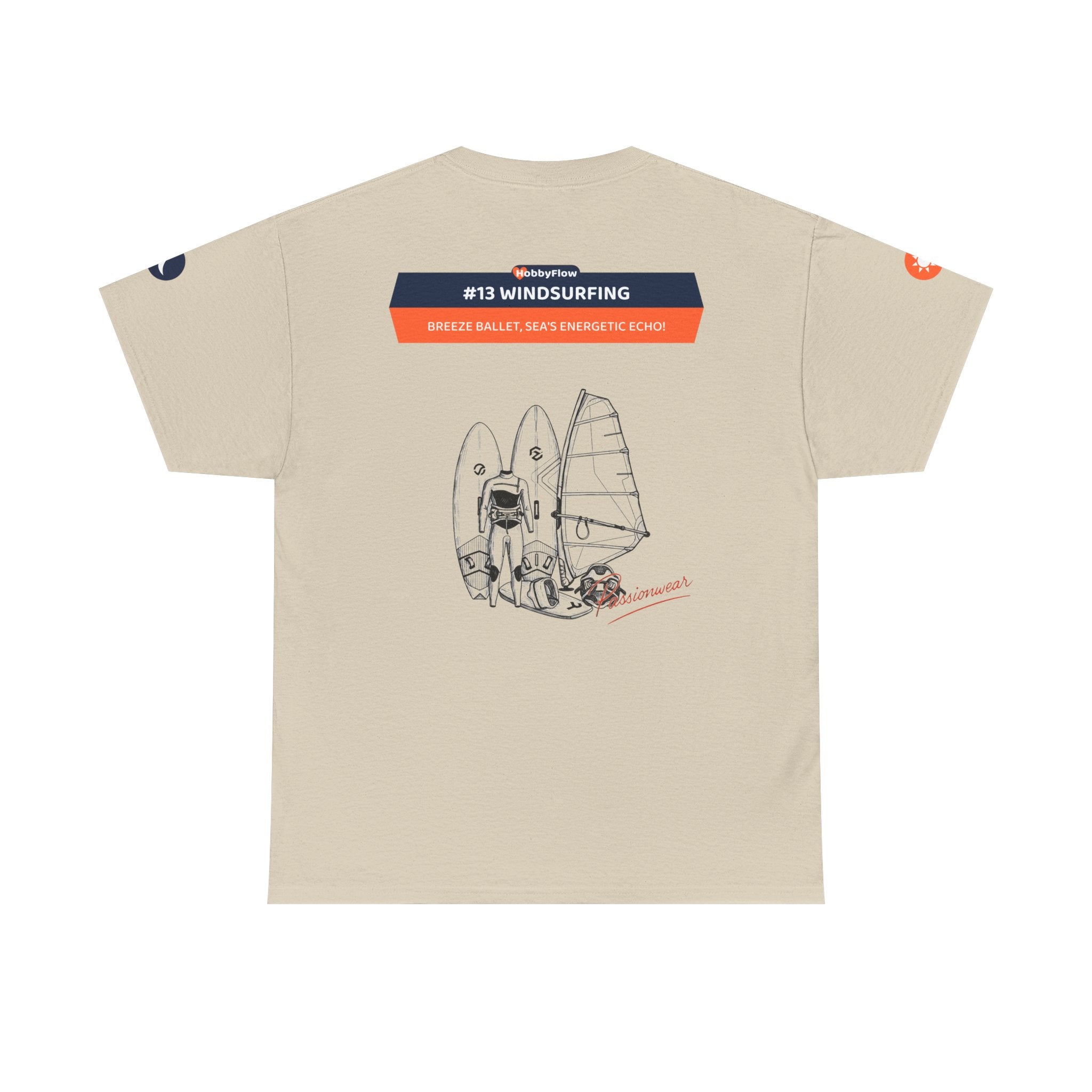 HobbyFlow #13 Windsurfing Tee - Essential Sports & Adventure Wear: Breeze Ballet, Sea's Energetic Echo!