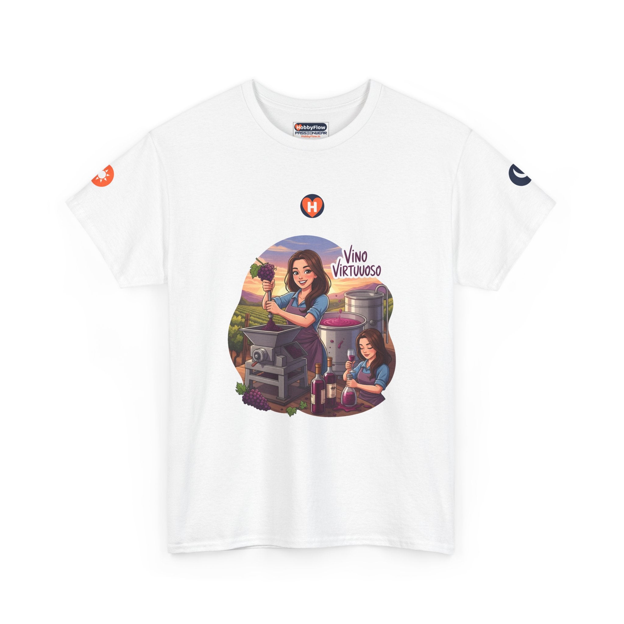 HobbyFlow #243 Wine making Tee - Essential Food & Drink Wear: Sip the Story, Savor the Craft!