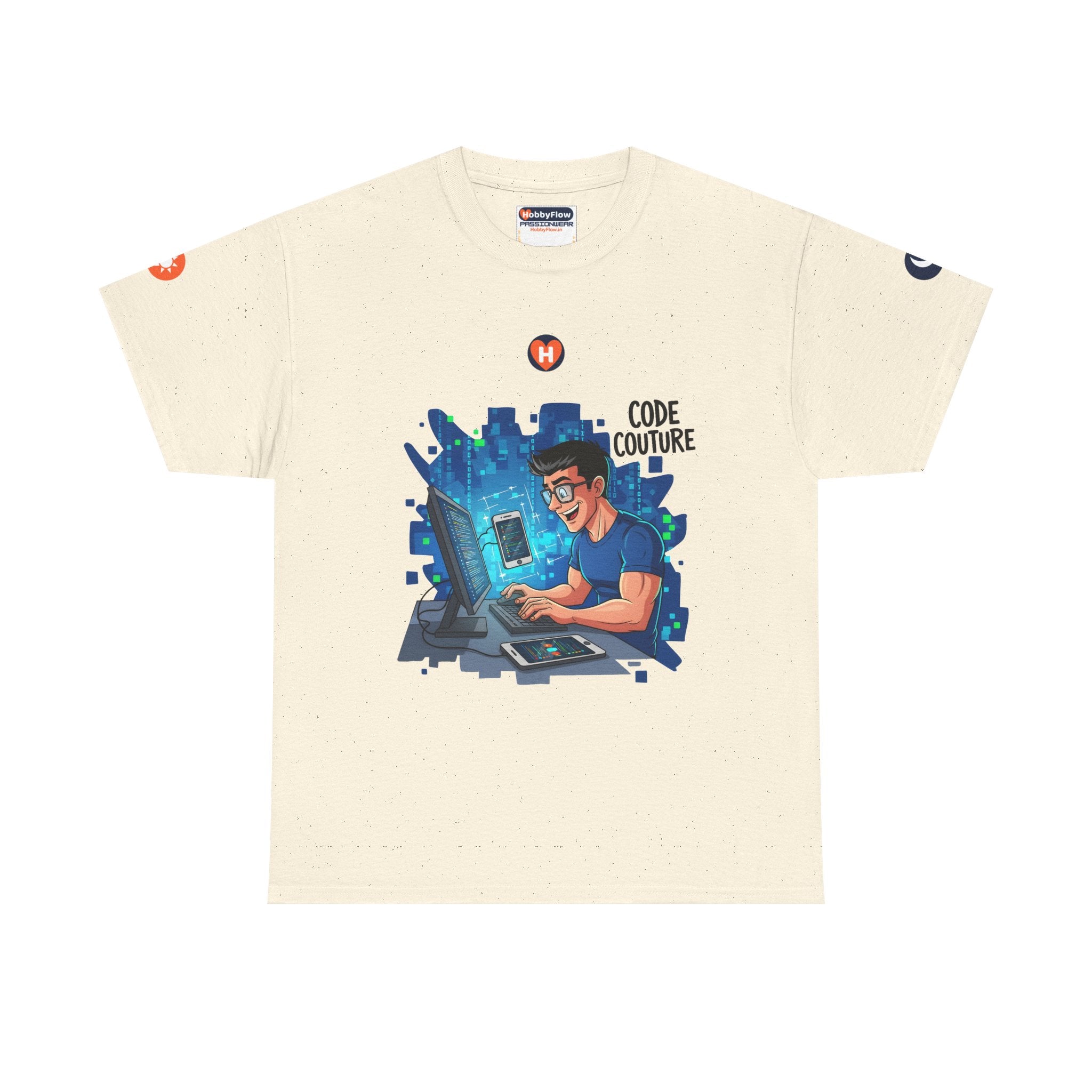 HobbyFlow #222 App making Tee - Essential Technology & DIY Wear: Dream in Bytes, Weave Wonders Bright!