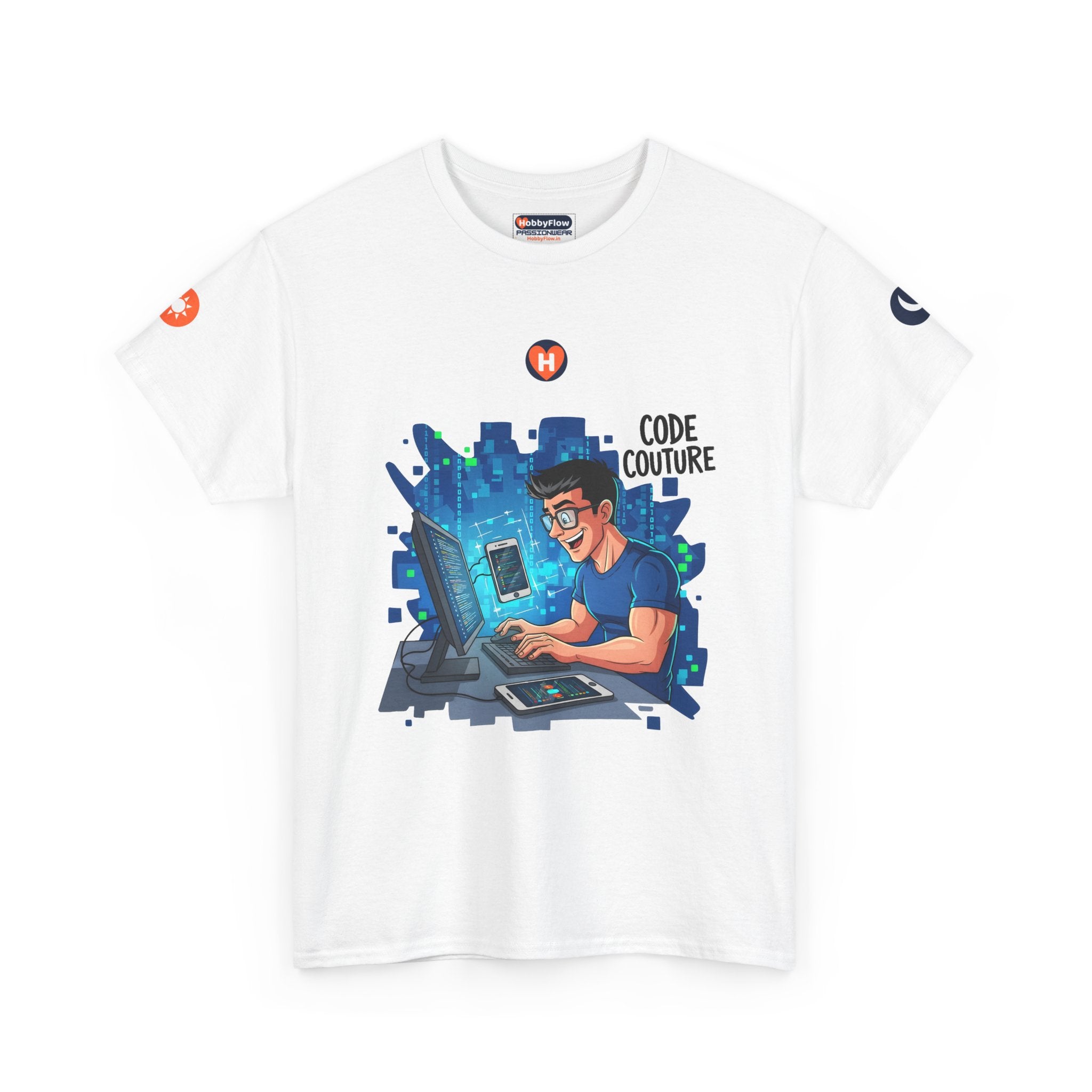 HobbyFlow #222 App making Tee - Essential Technology & DIY Wear: Dream in Bytes, Weave Wonders Bright!