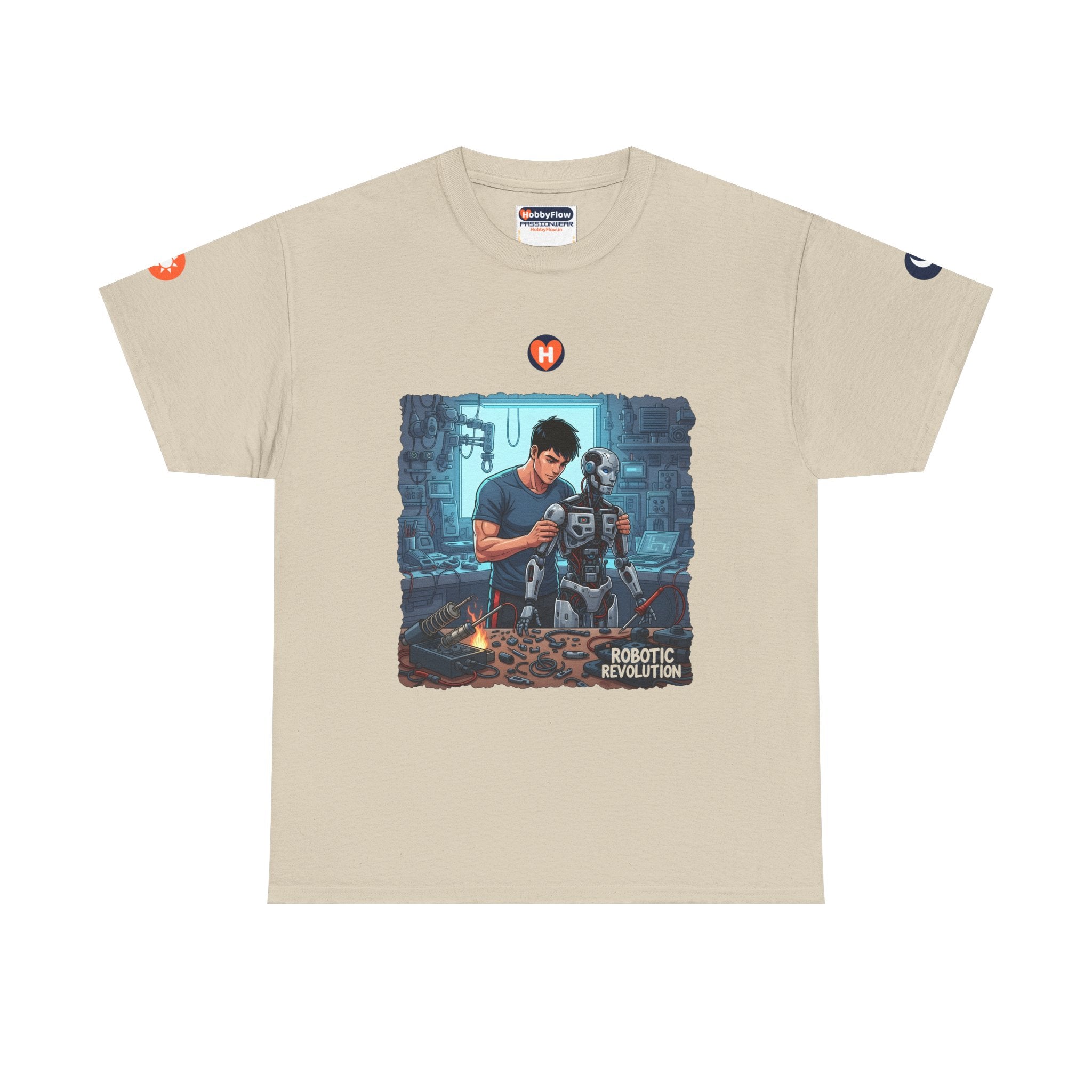 HobbyFlow #216 Robotics Tee - Essential Technology & DIY Wear: Engineer Echoes, Stir Steel Souls!