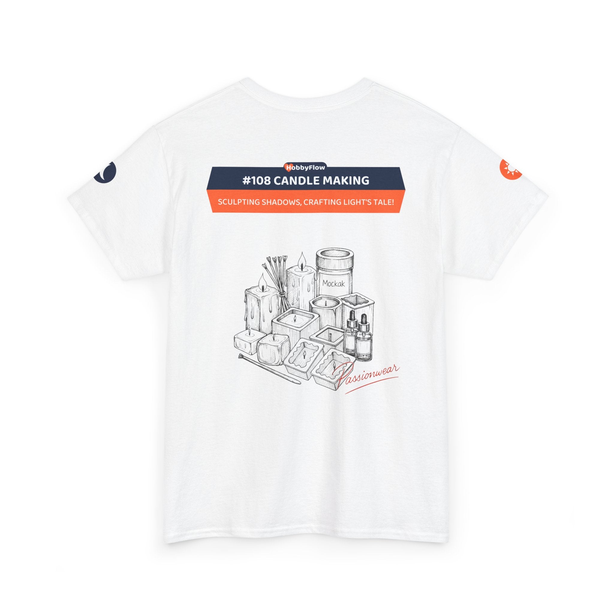HobbyFlow #108 Candle making Tee - Essential Creative Arts & Crafts Wear: Sculpting Shadows, Crafting Light's Tale!