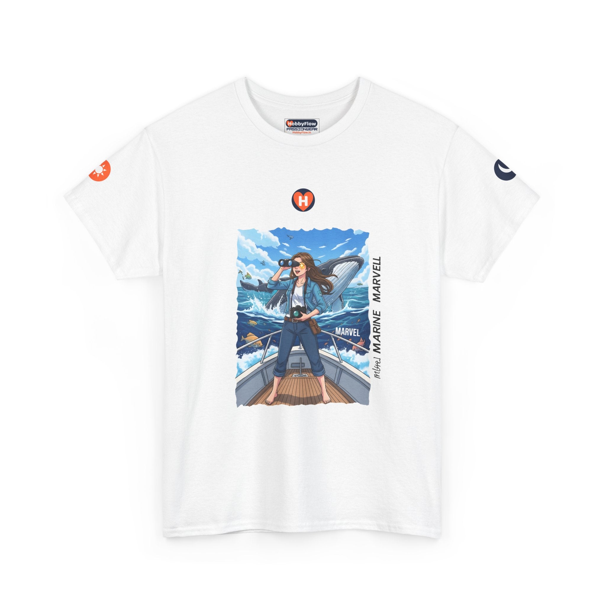 HobbyFlow #276 Whale watching Tee - Essential Gardening & Nature Wear: Bask in Ocean's Ballet, Marvel Unbound!