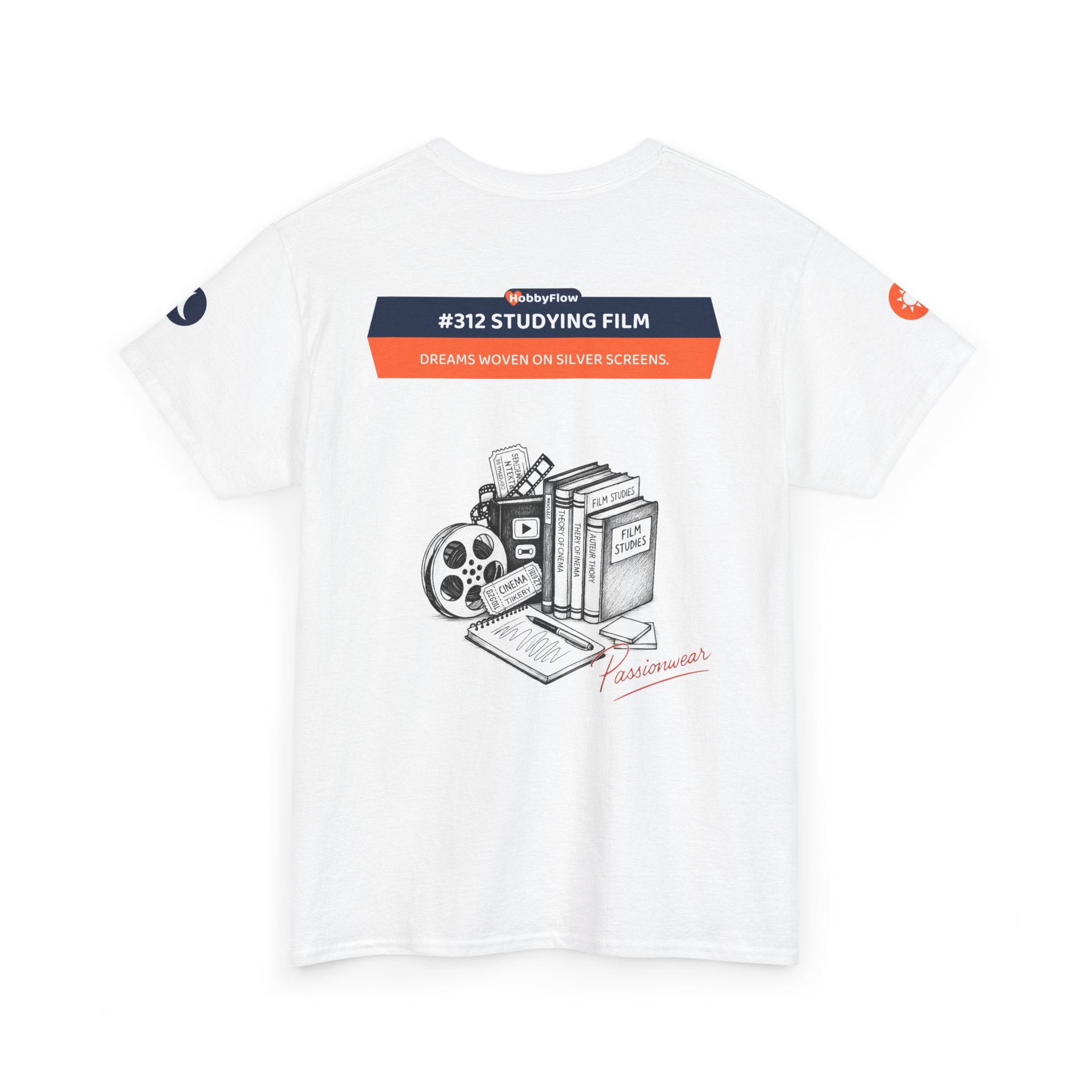 HobbyFlow #312 Studying film Tee - Essential Intellectual & Educational Wear: Dreams Woven on Silver Screens.