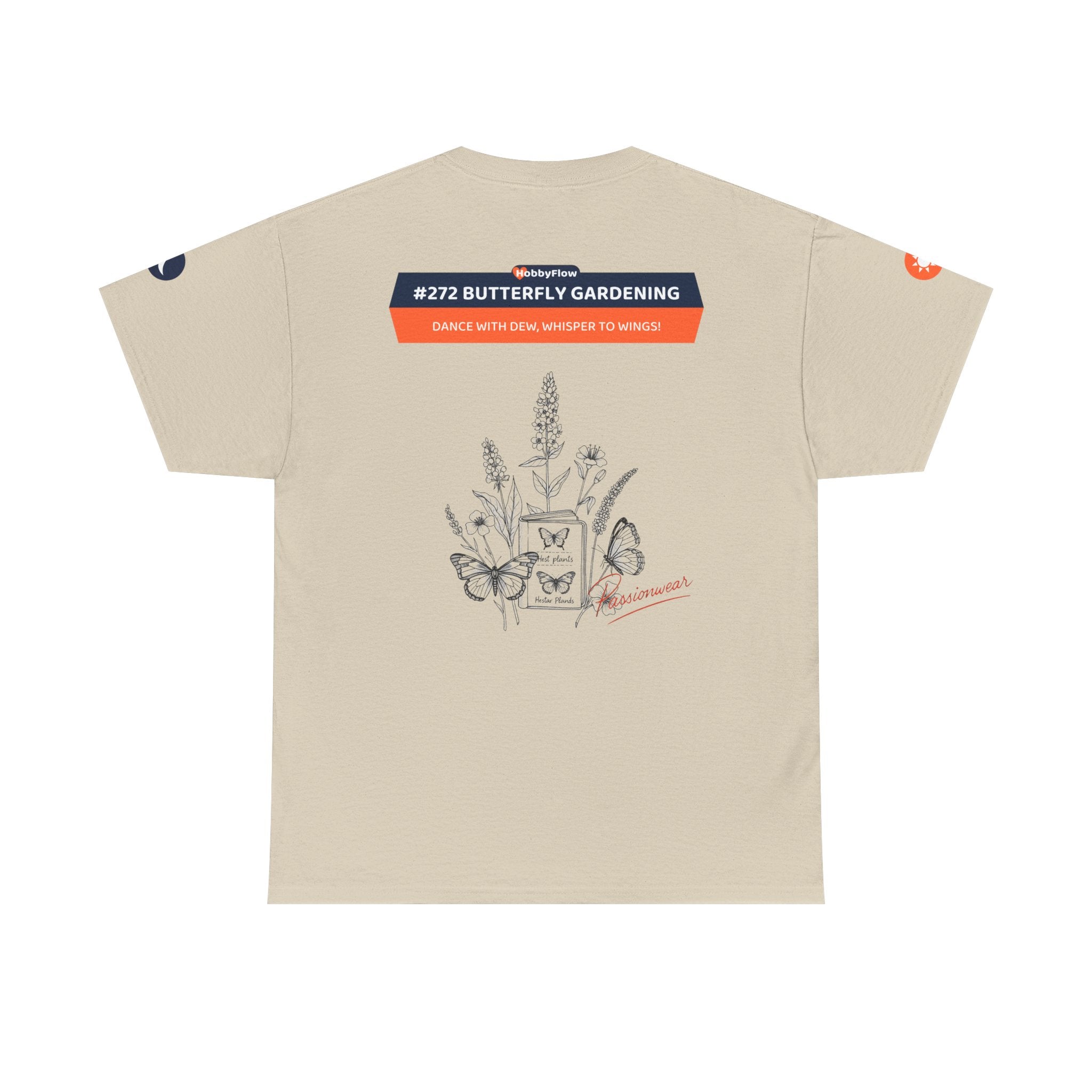 HobbyFlow #272 Butterfly gardening Tee - Essential Gardening & Nature Wear: Dance with Dew, Whisper to Wings!