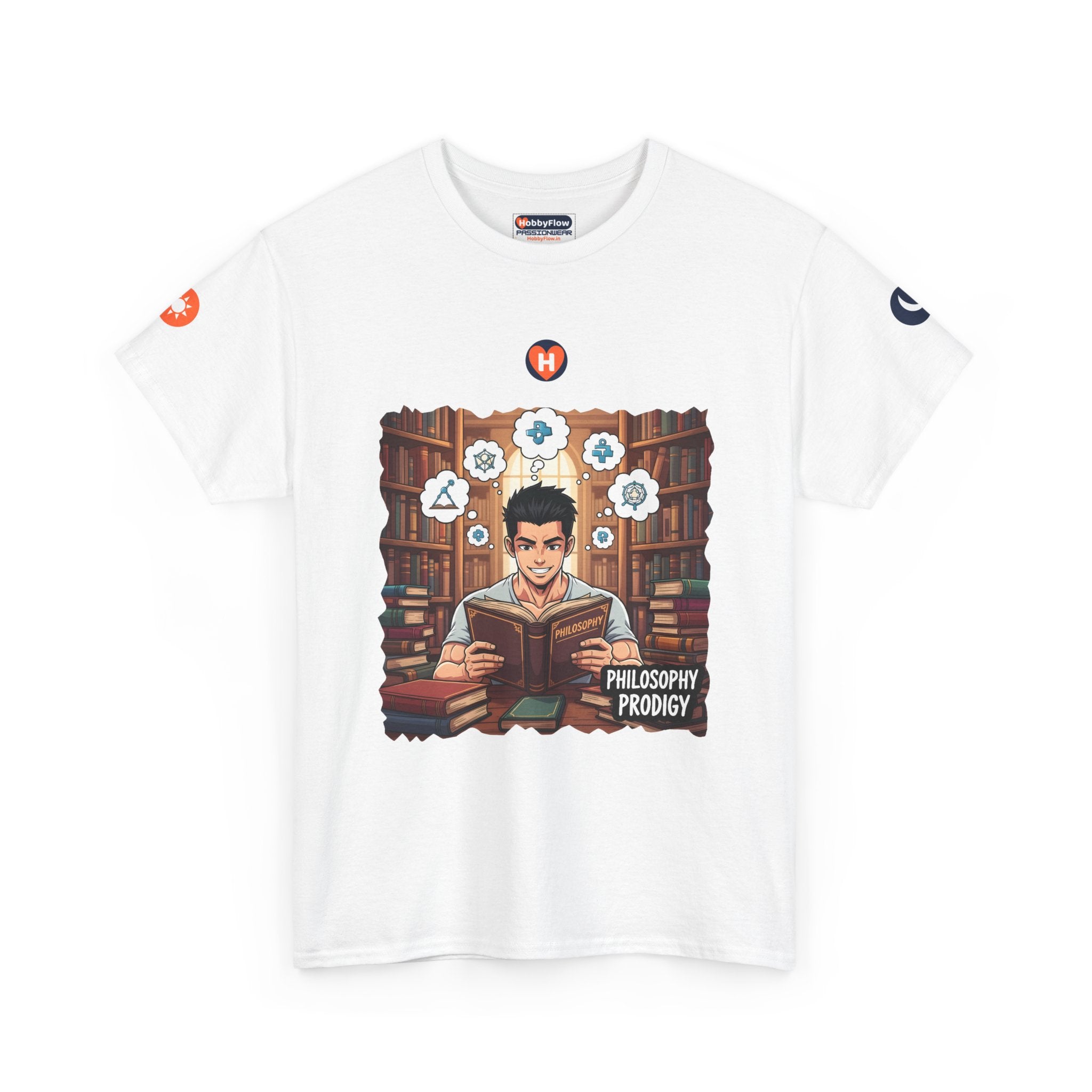 HobbyFlow #321 Philosophy reading Tee - Essential Intellectual & Educational Wear: Dive In Thought, Swim In Wisdom.