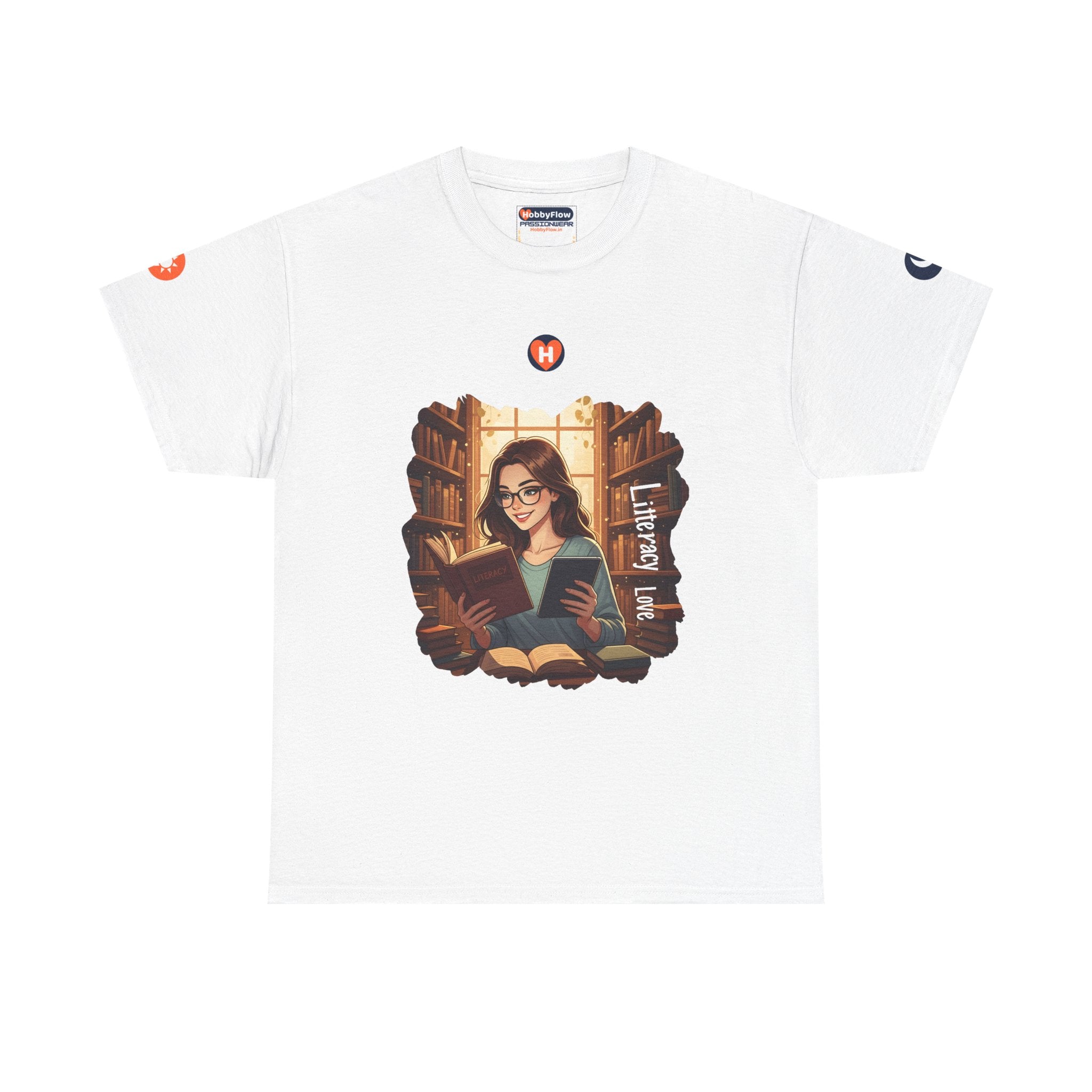 HobbyFlow #307 Reading Tee - Essential Intellectual & Educational Wear: Unfurl Minds, Kindle Heart's Echo.