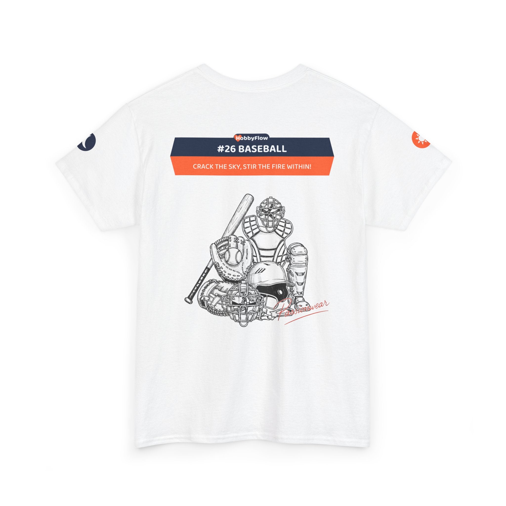 HobbyFlow #26 Baseball Tee - Essential Sports & Adventure Wear: Crack the Sky, Stir the Fire Within!