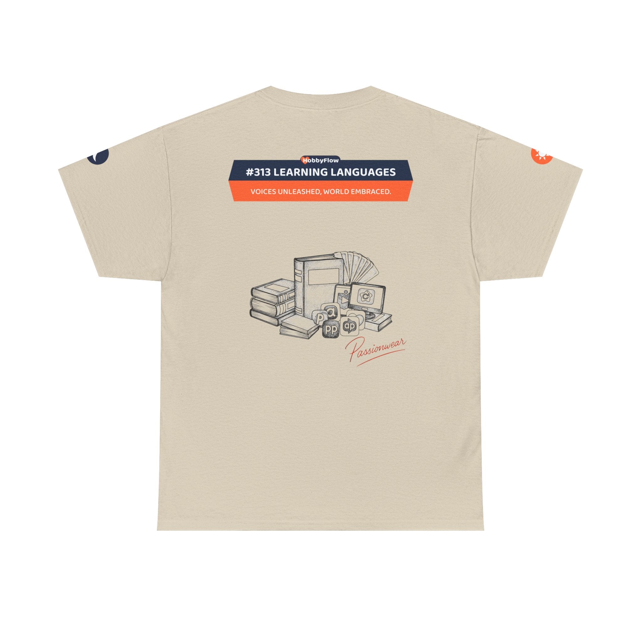 HobbyFlow #313 Learning languages Tee - Essential Intellectual & Educational Wear: Voices Unleashed, World Embraced.