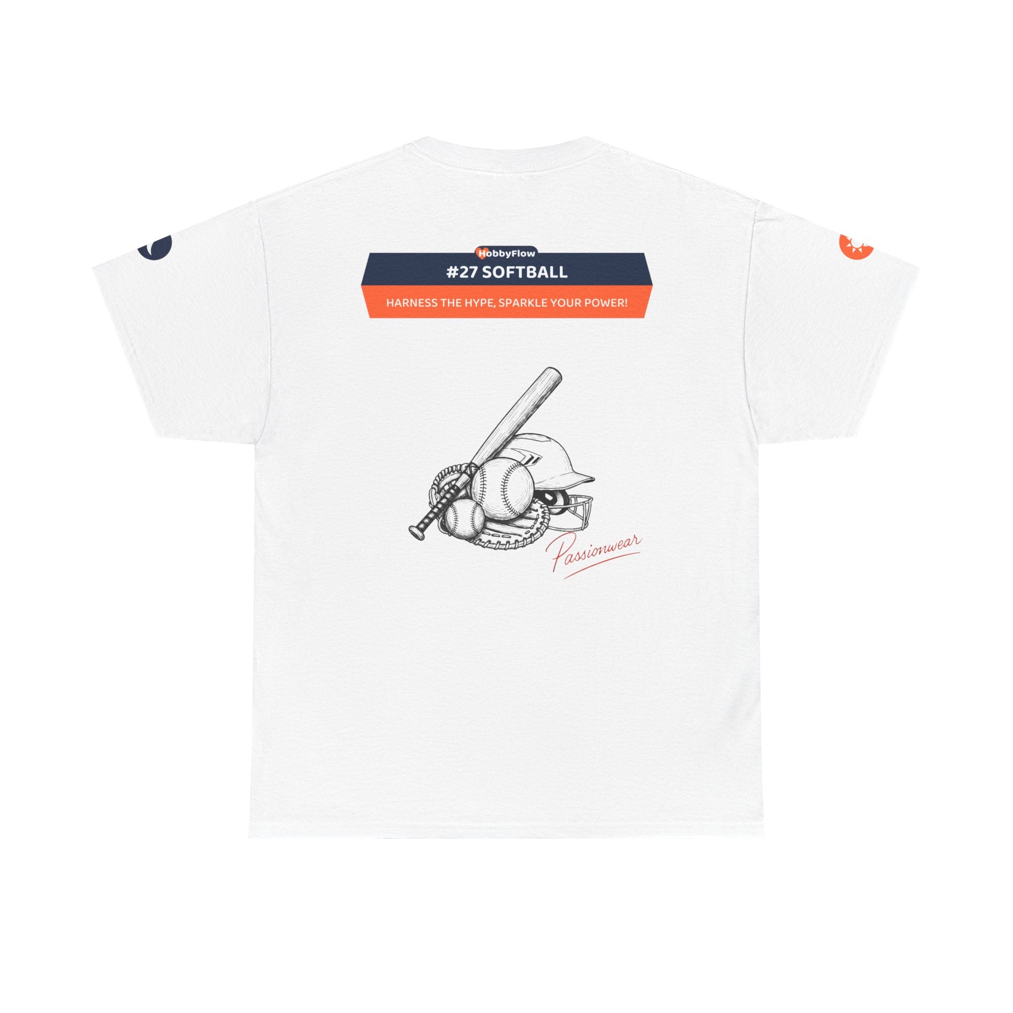 HobbyFlow #27 Softball Tee - Essential Sports & Adventure Wear: Harness the Hype, Sparkle Your Power!
