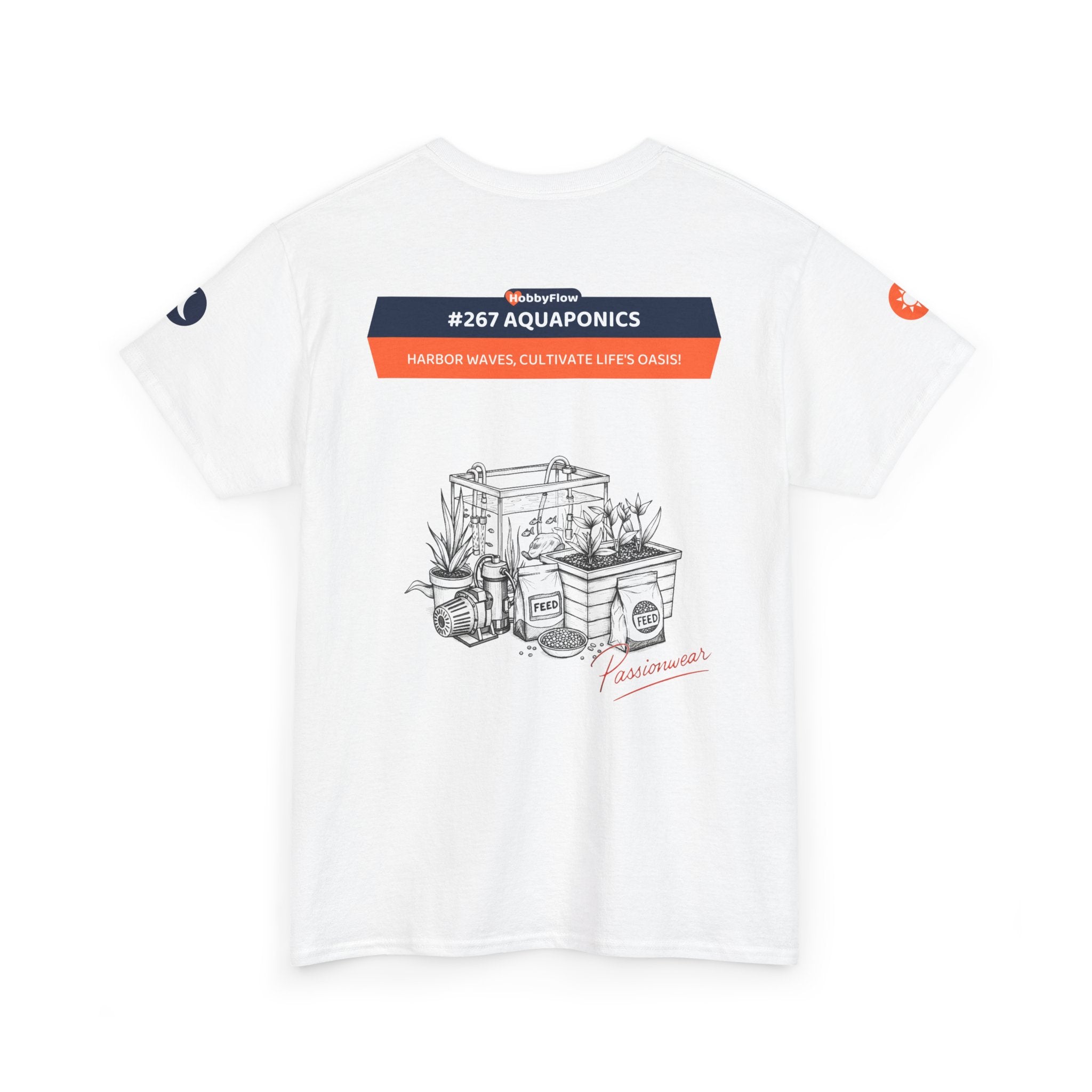 HobbyFlow #267 Aquaponics Tee - Essential Gardening & Nature Wear: Harbor Waves, Cultivate Life's Oasis!