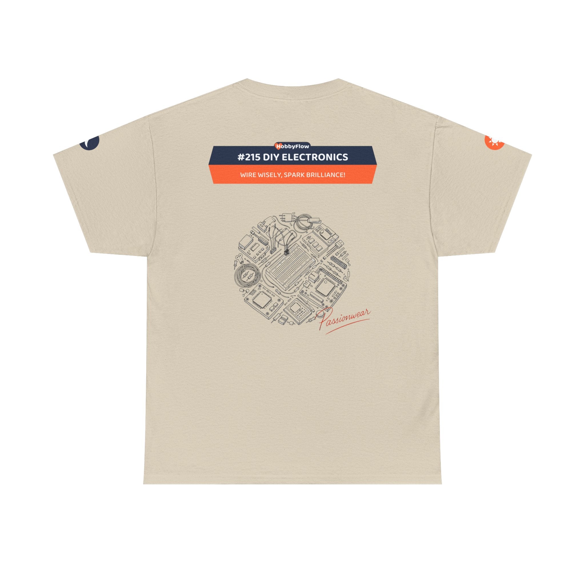 HobbyFlow #215 DIY electronics Tee - Essential Technology & DIY Wear: Wire Wisely, Spark Brilliance!