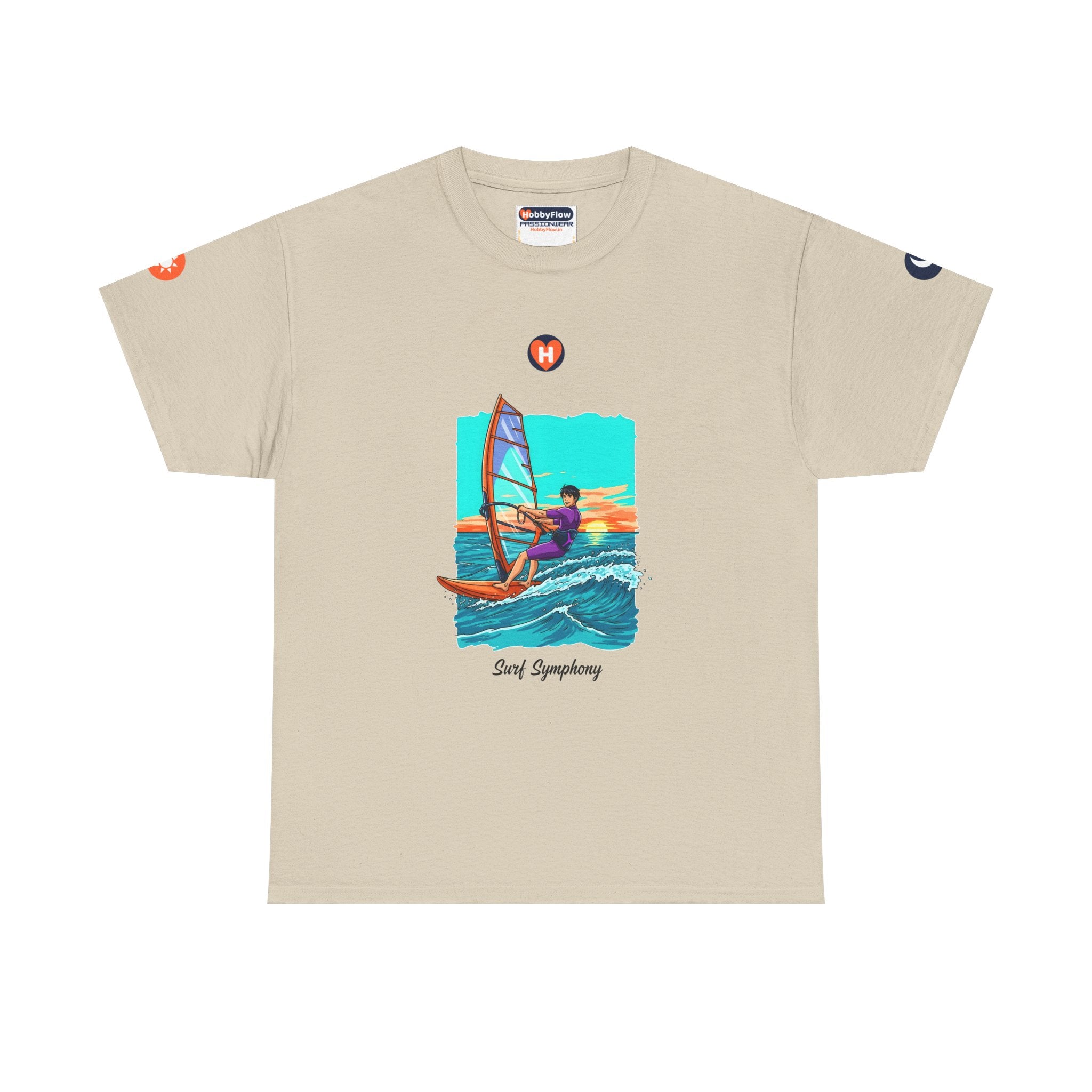 HobbyFlow #13 Windsurfing Tee - Essential Sports & Adventure Wear: Breeze Ballet, Sea's Energetic Echo!