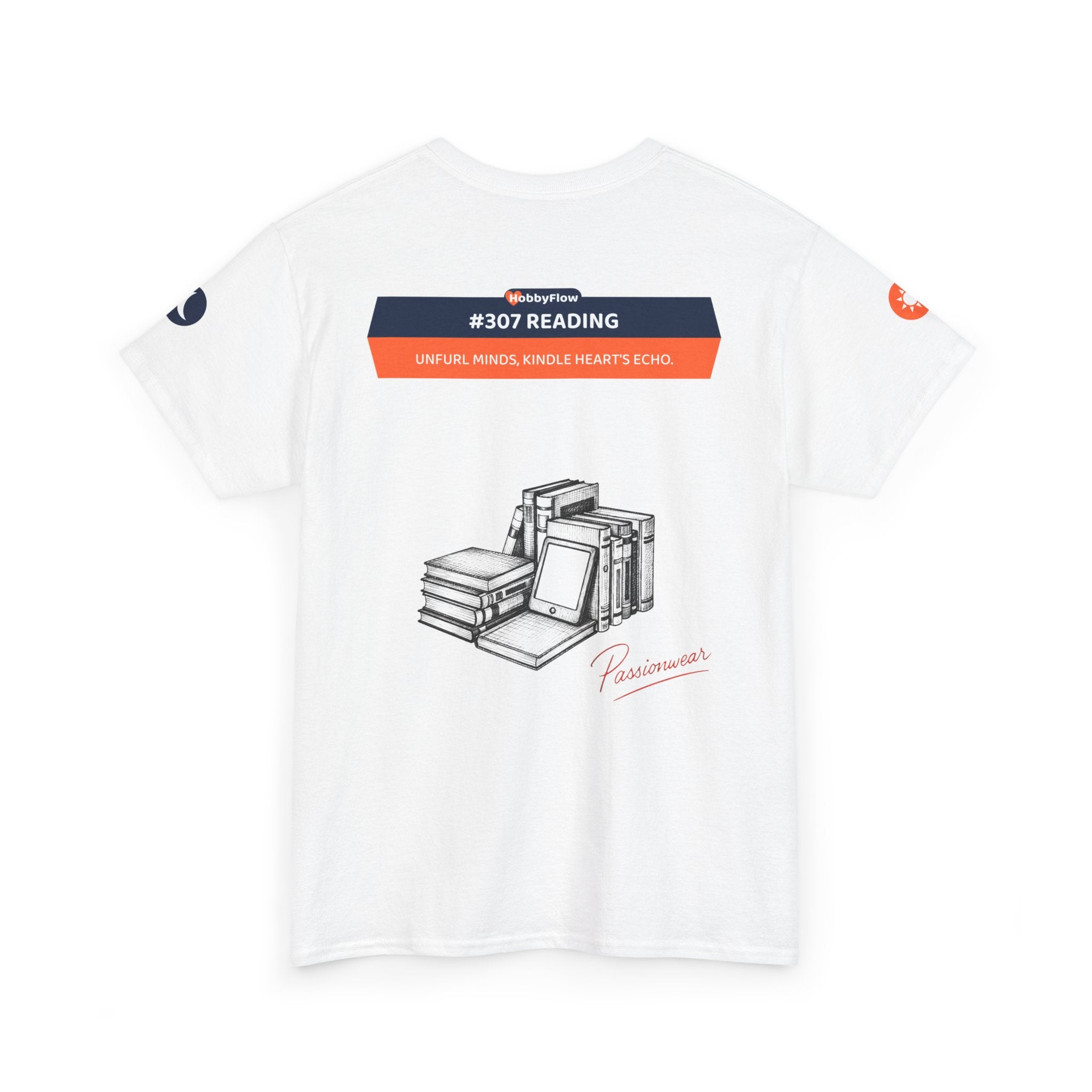 HobbyFlow #307 Reading Tee - Essential Intellectual & Educational Wear: Unfurl Minds, Kindle Heart's Echo.