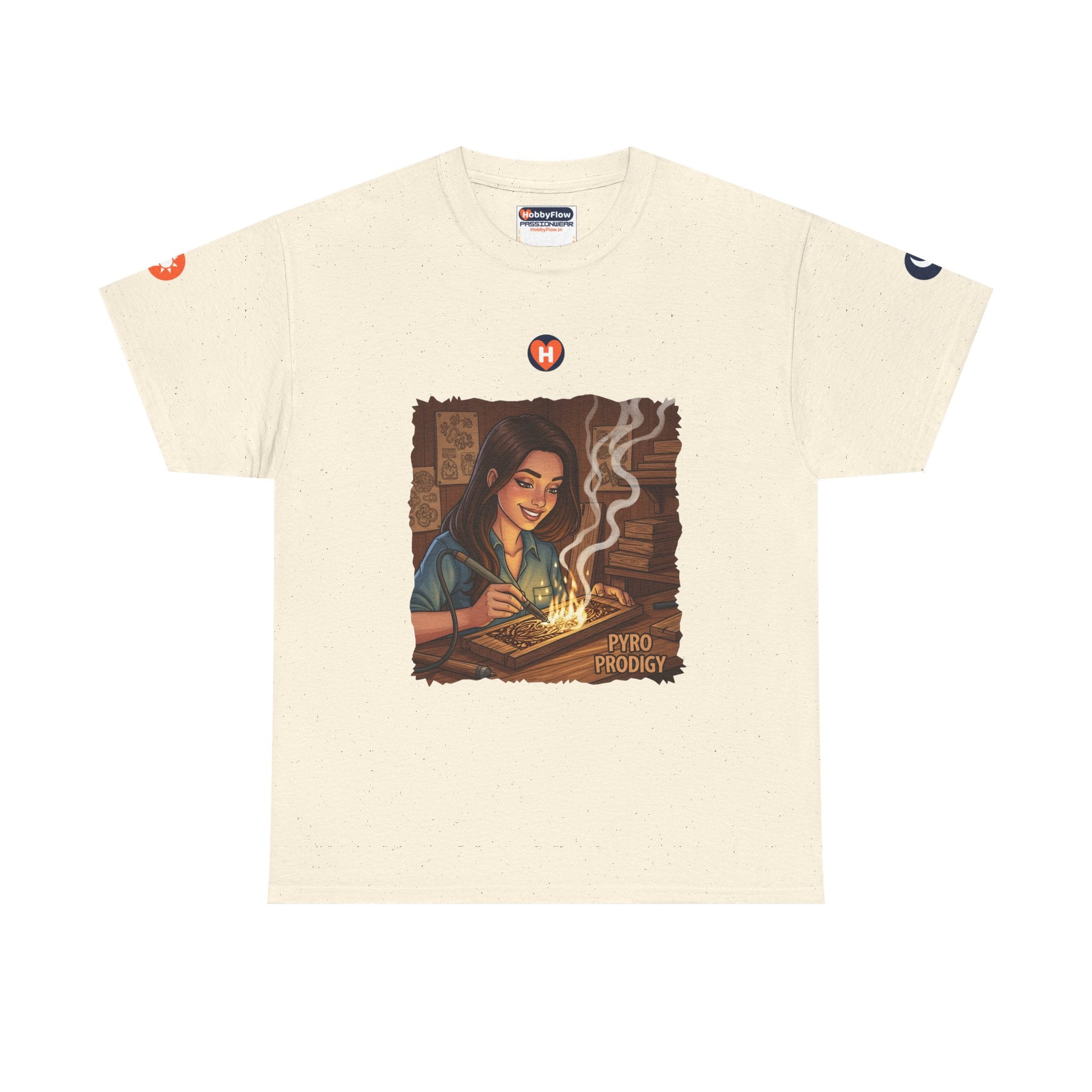 HobbyFlow #103 Woodburning (Pyrography) Tee - Essential Creative Arts & Crafts Wear: Flame's Kiss, Timber's Tale, Artistry Aflame!